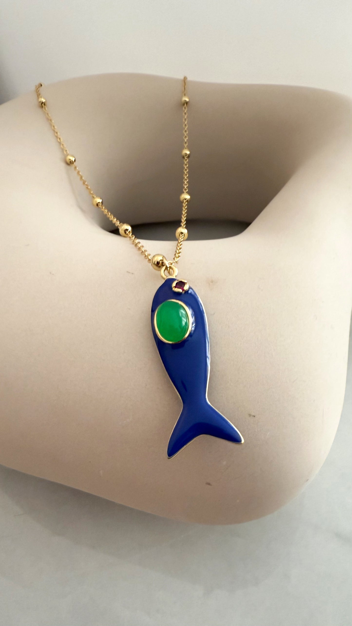 Enamel Fish Necklace