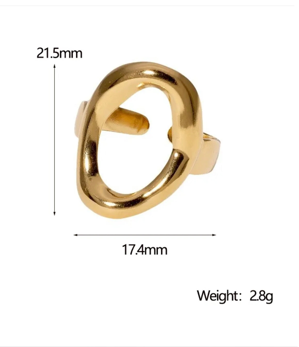 Oval Stainless Steel Ring