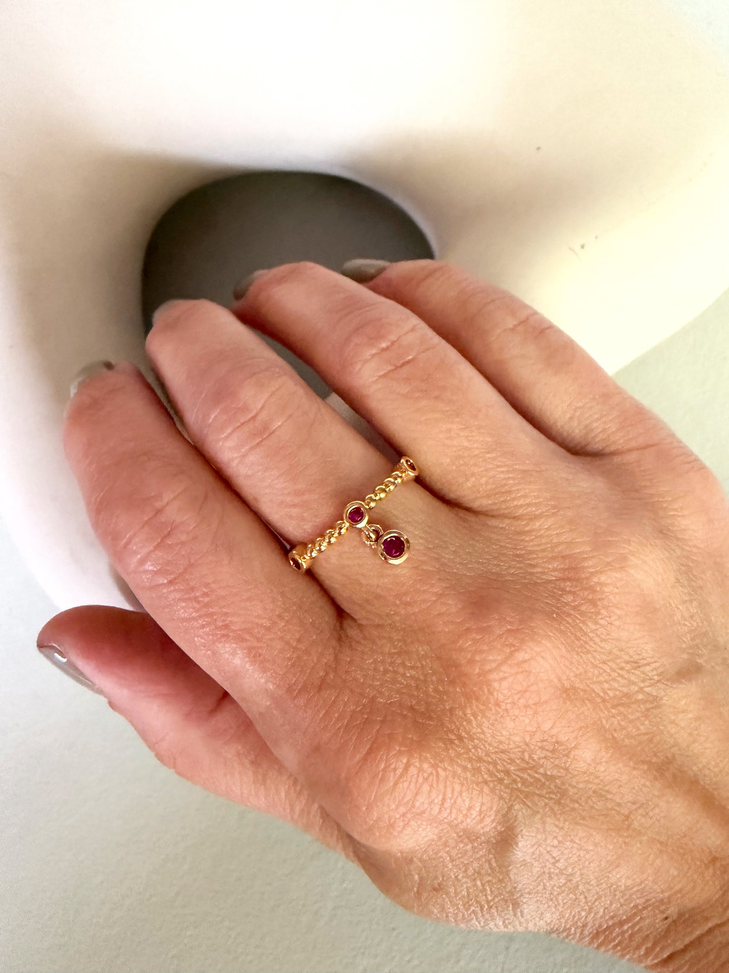 Dangle Ruby Ring