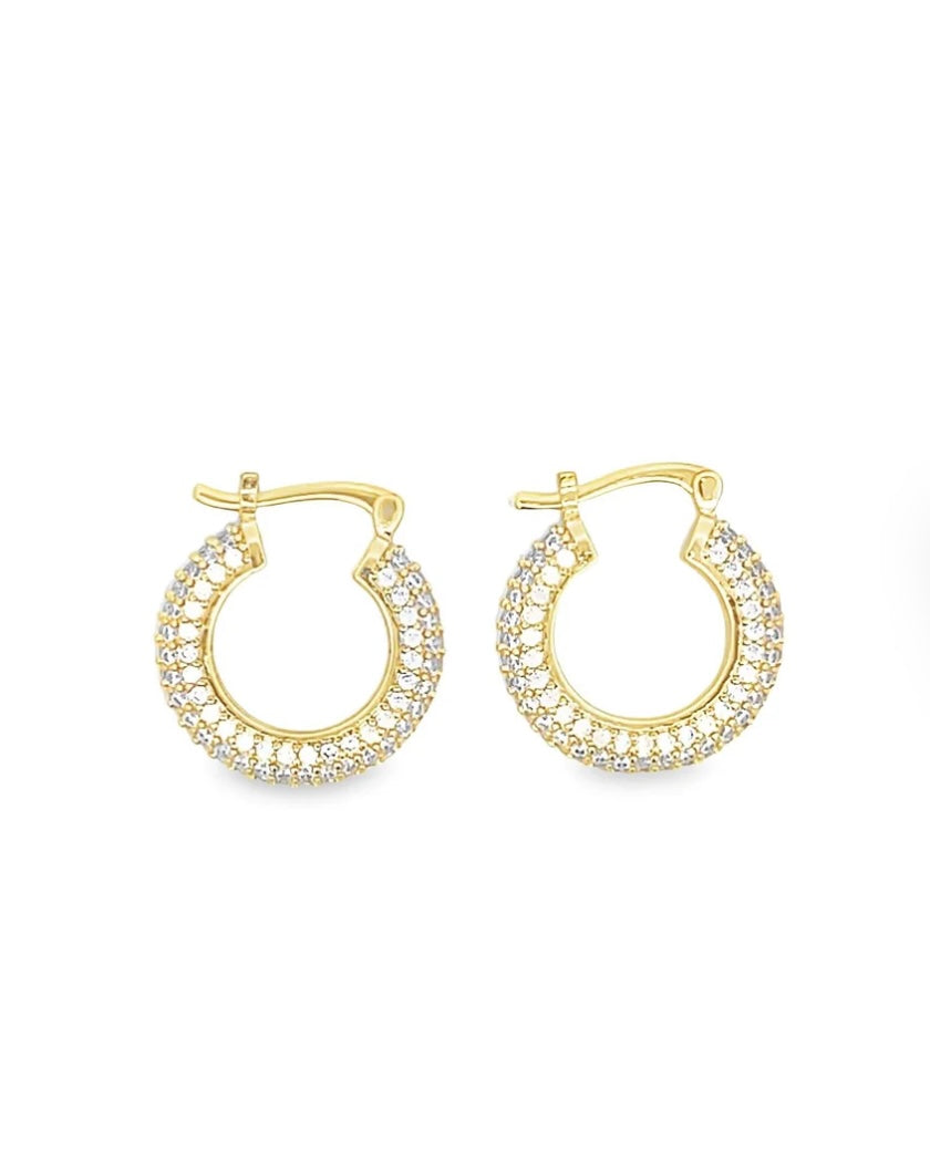 Grosses créoles en zircone