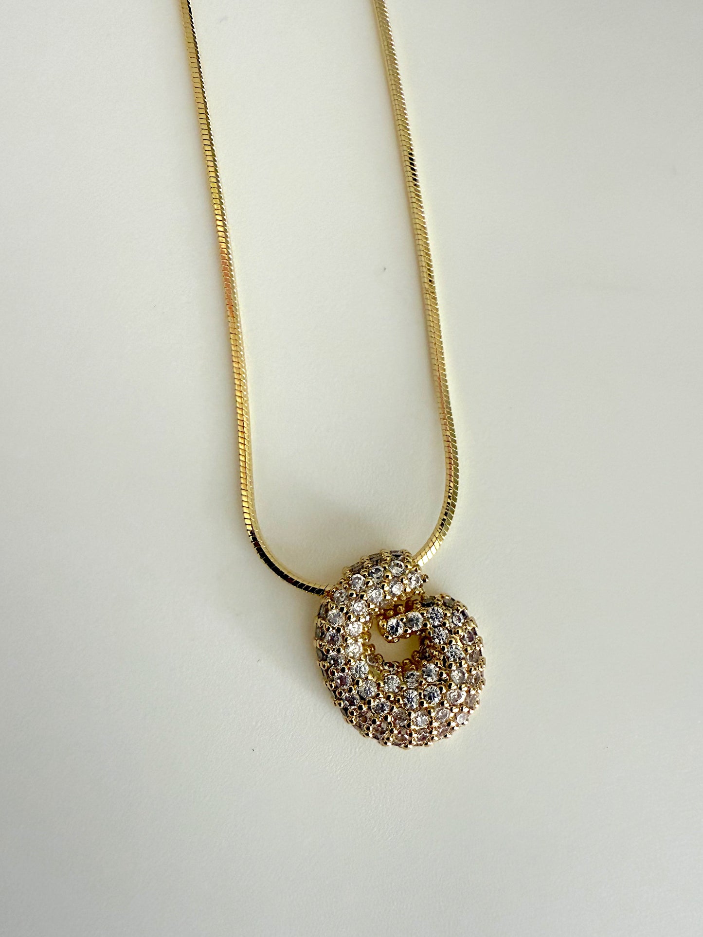 Sparkling chunky letter necklace