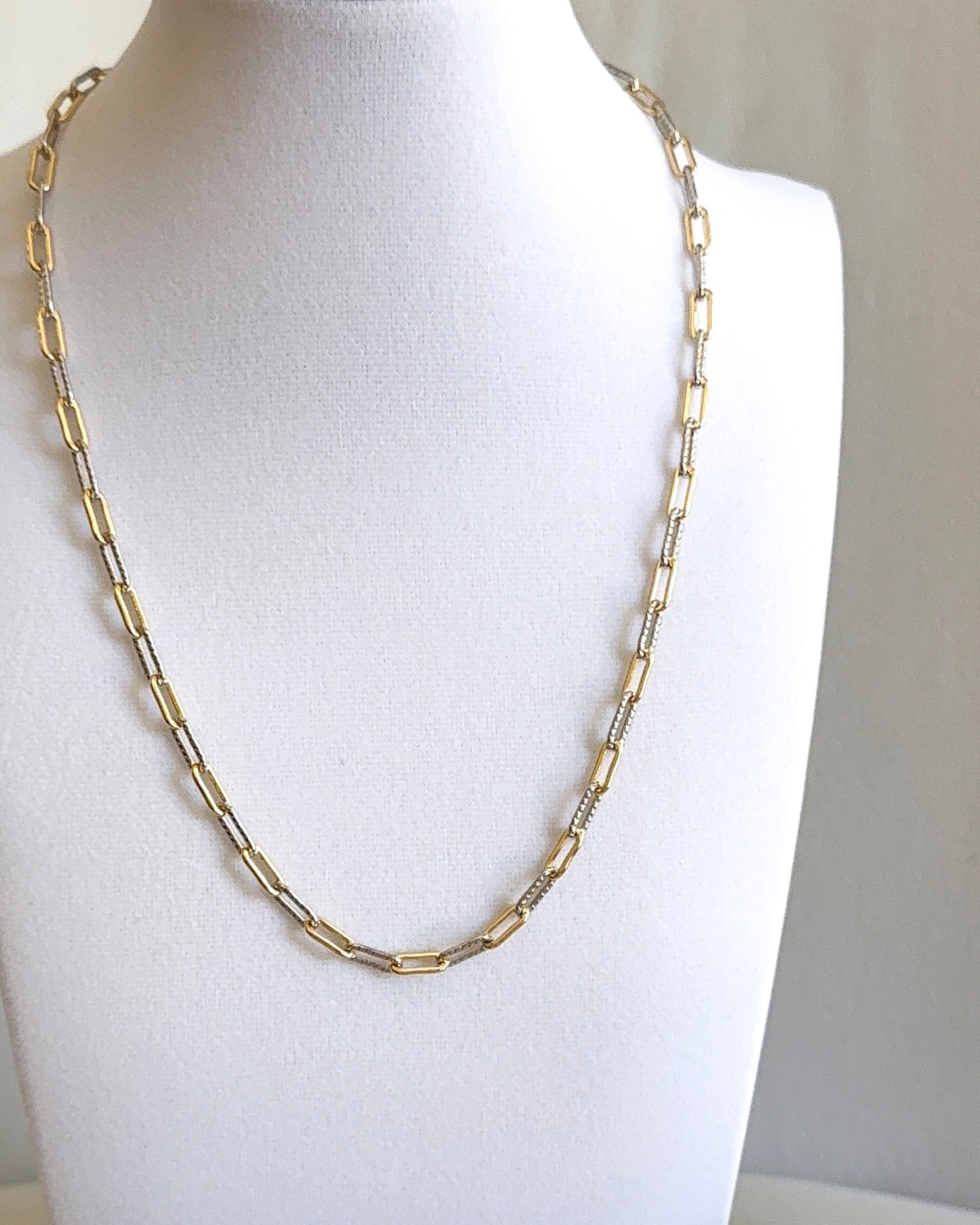 Two Toned Paperclip Necklace