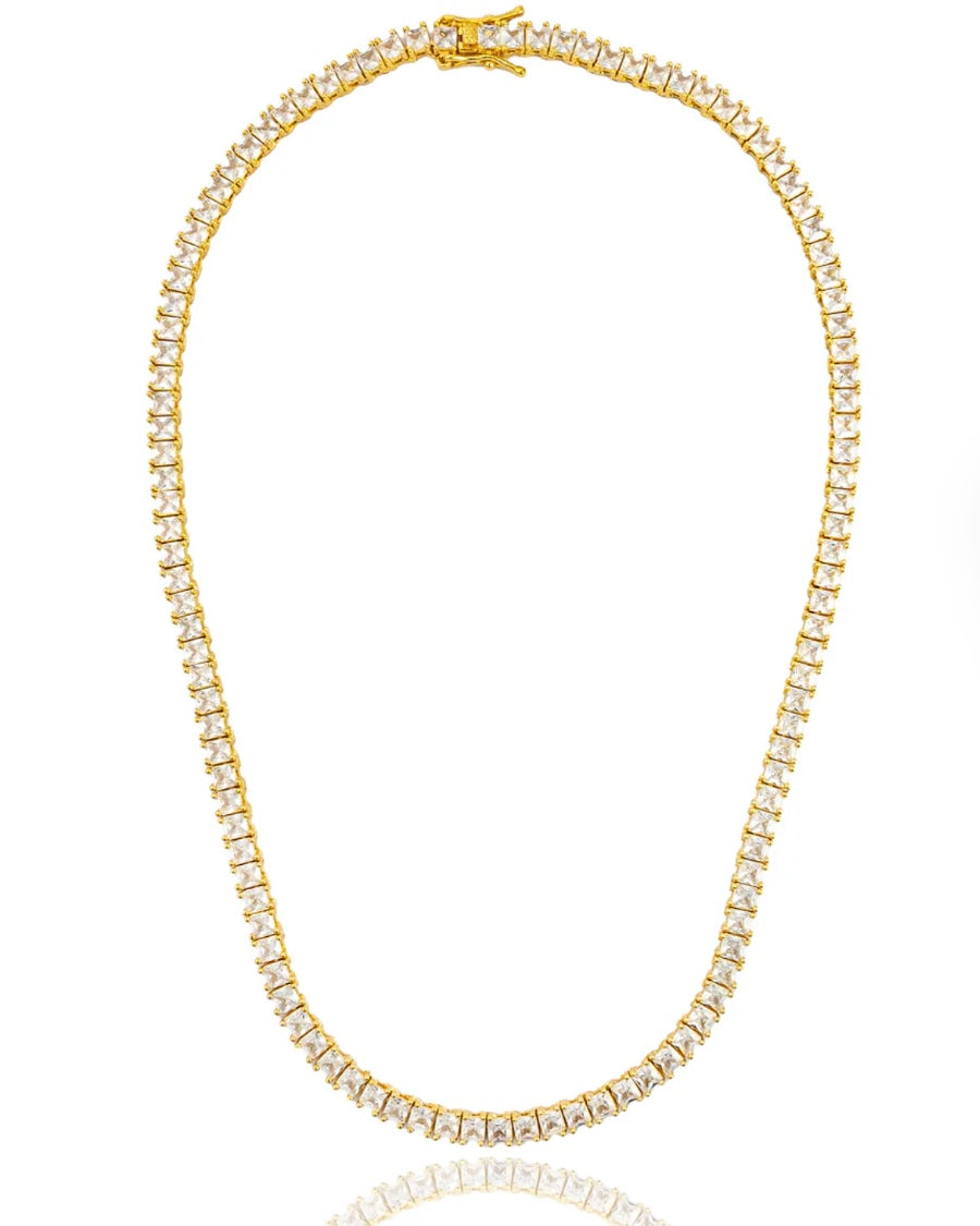 Square Tennis Necklace