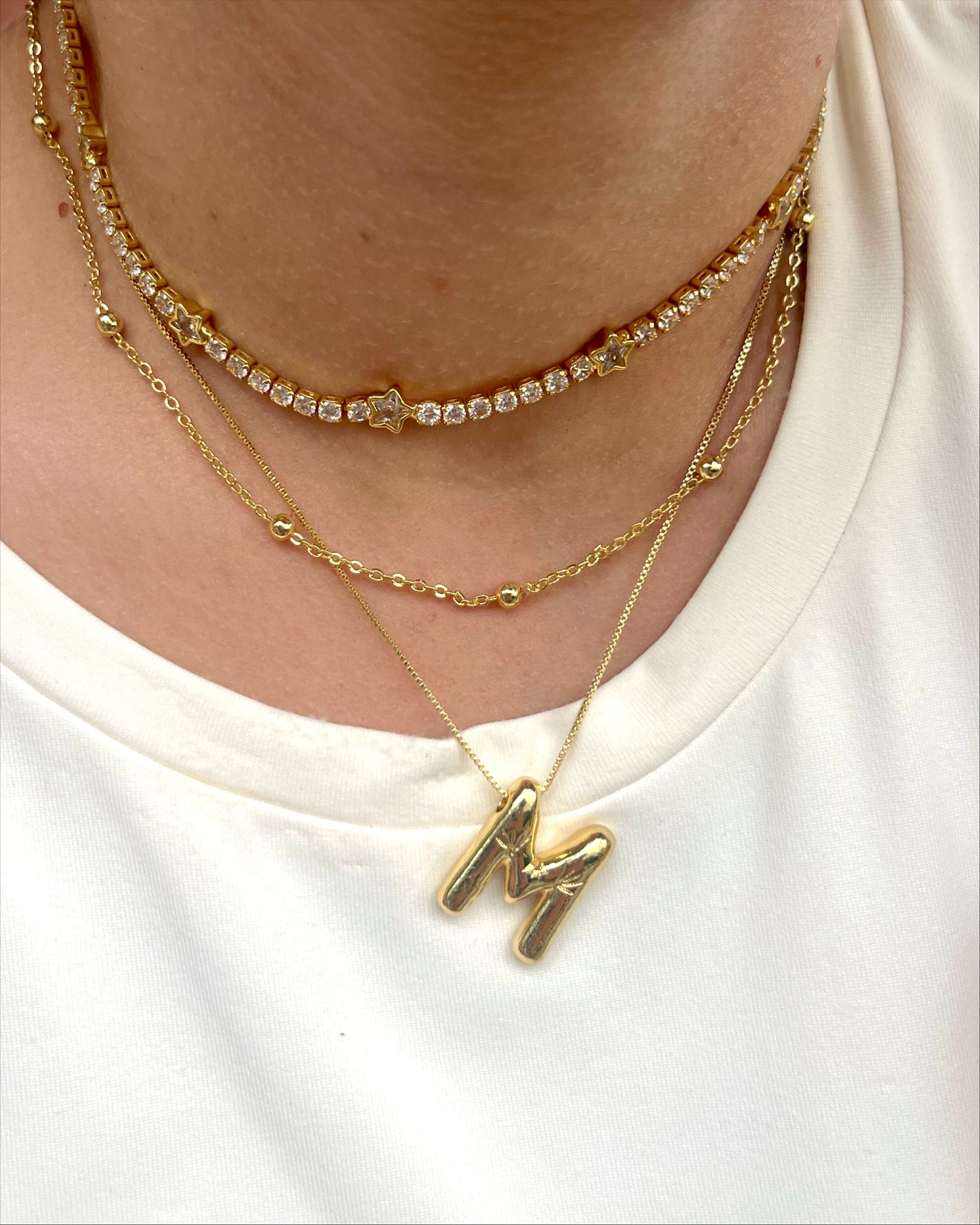 Collier lettre ballon