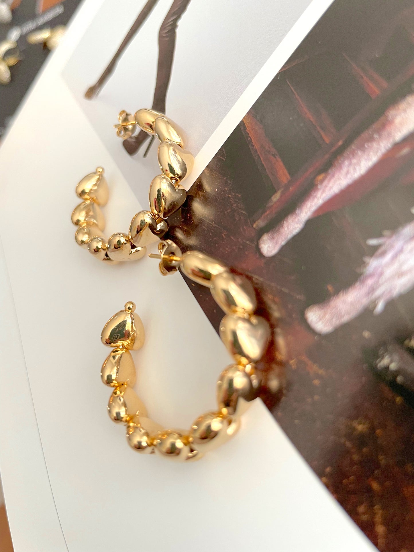 Boucles d'oreilles créoles coeurs