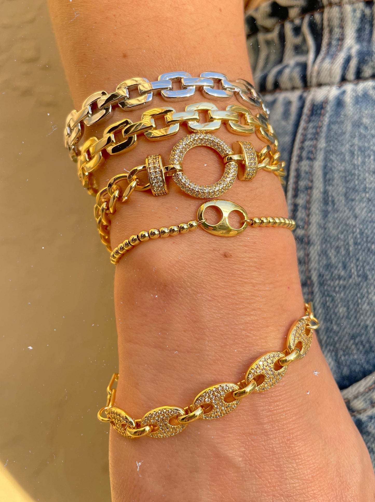 Pulsera de eslabones de oro