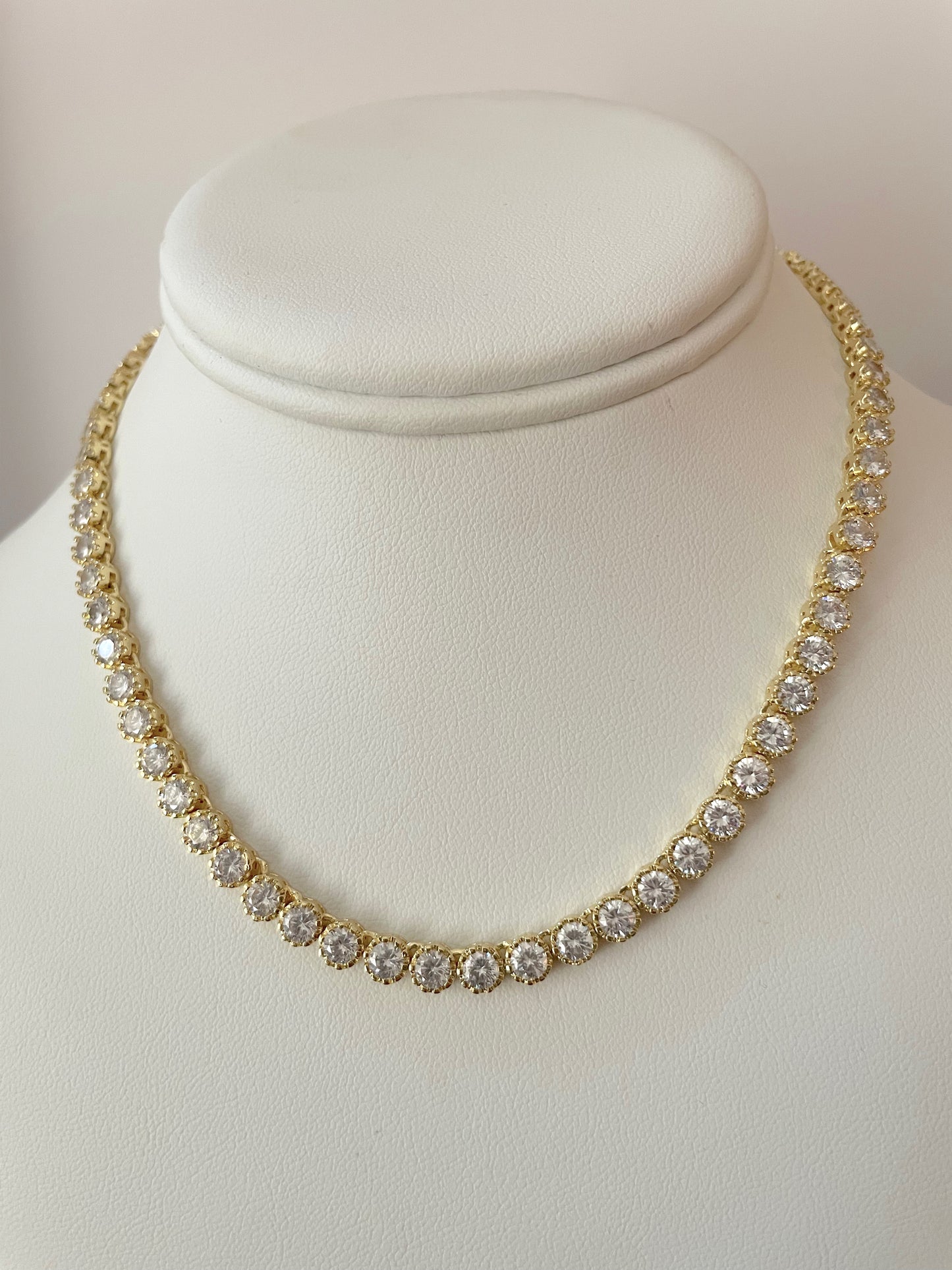 Collier tennis rond 5mm