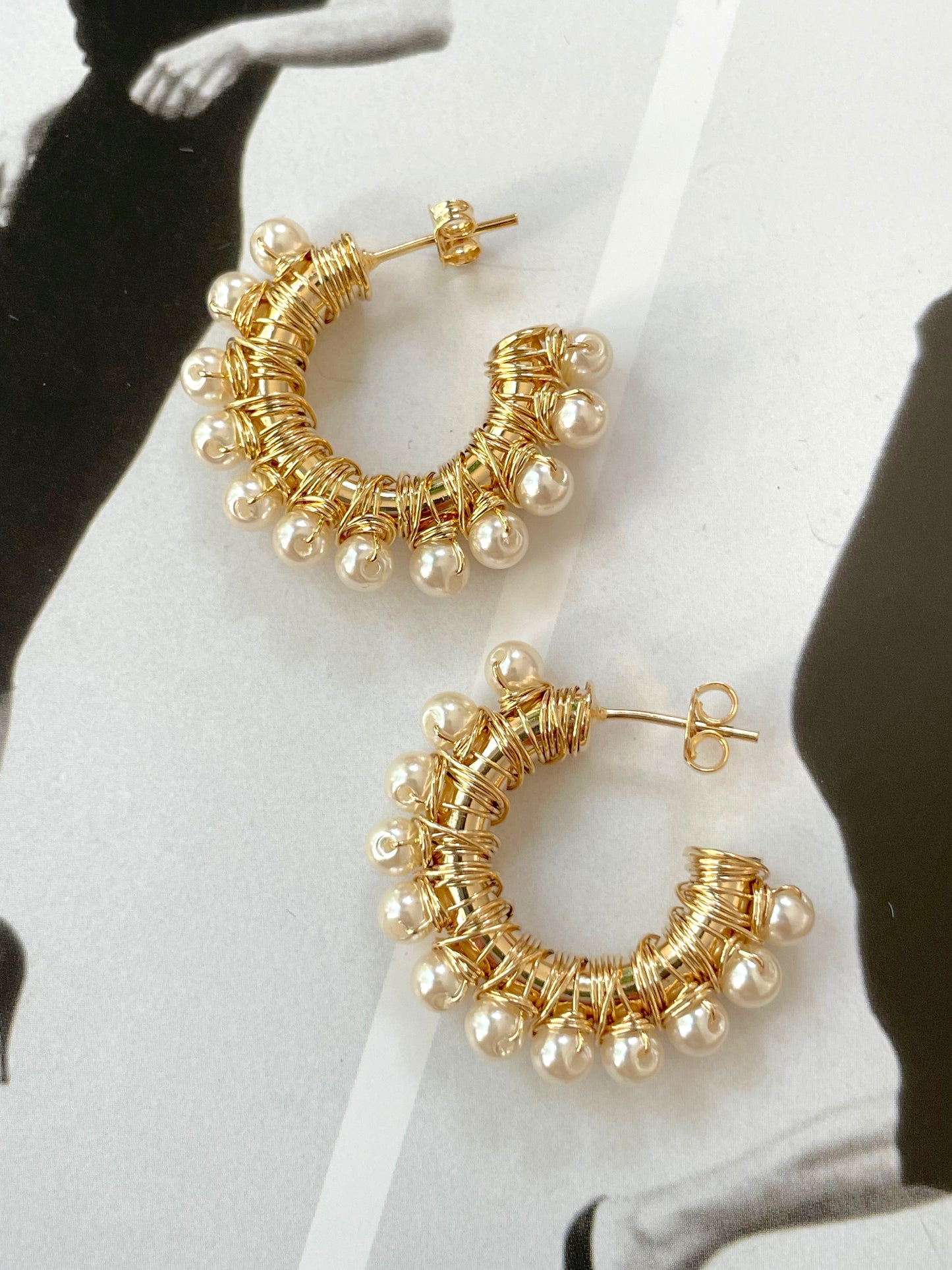 Créoles enveloppées de perles