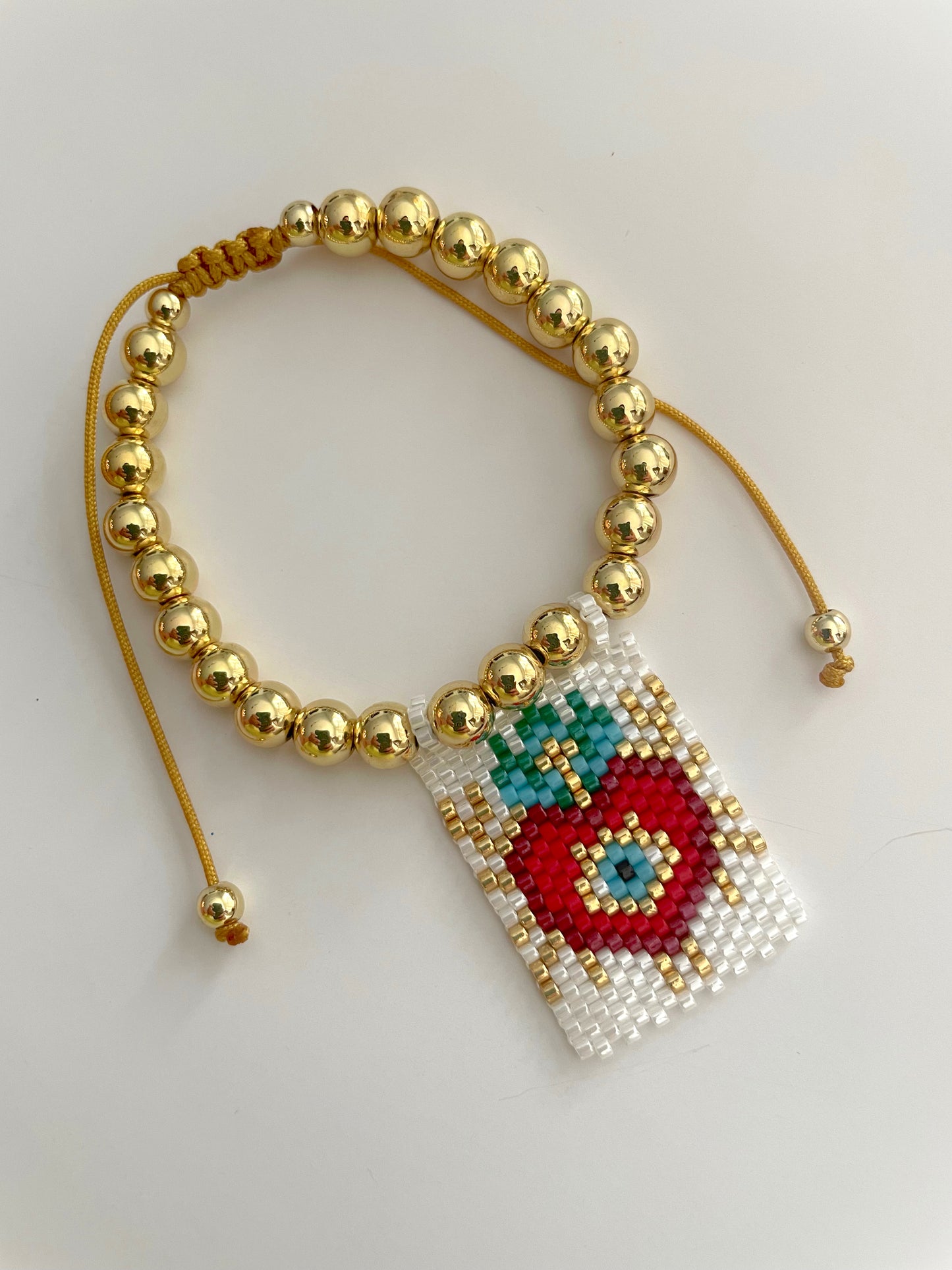 Designed beaded heart bracelet/necklace