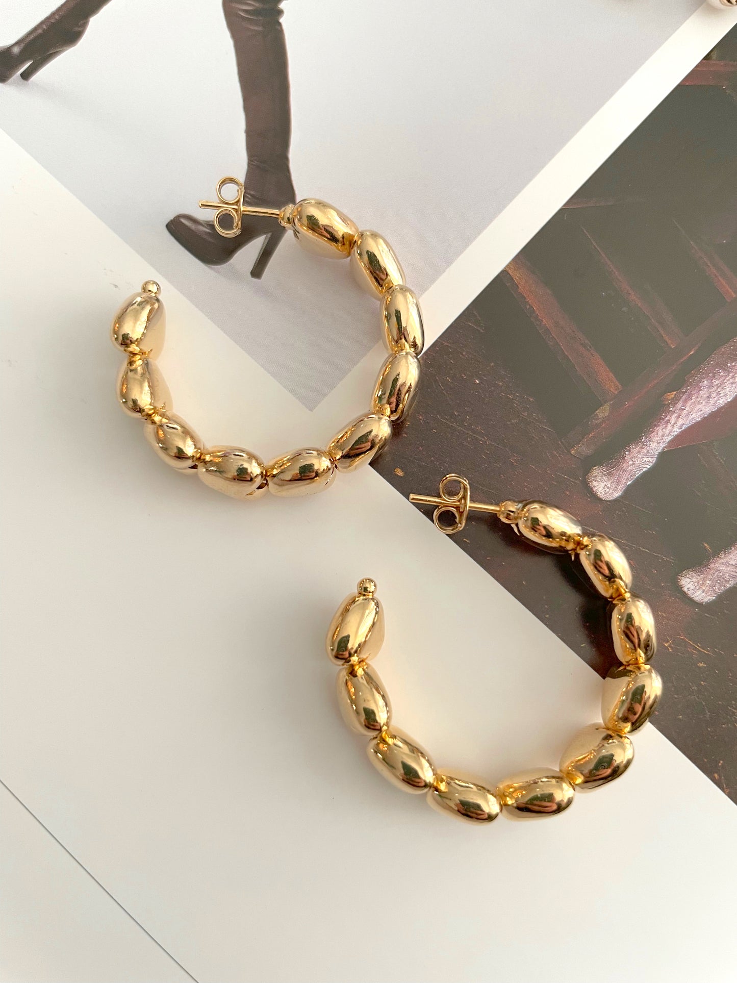 Boucles d'oreilles créoles coeurs