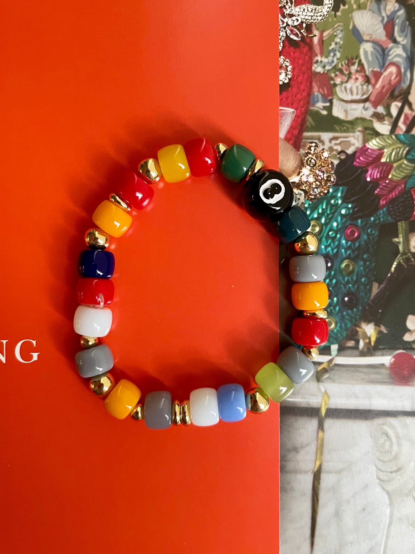 Bracelets colorés 8 boules