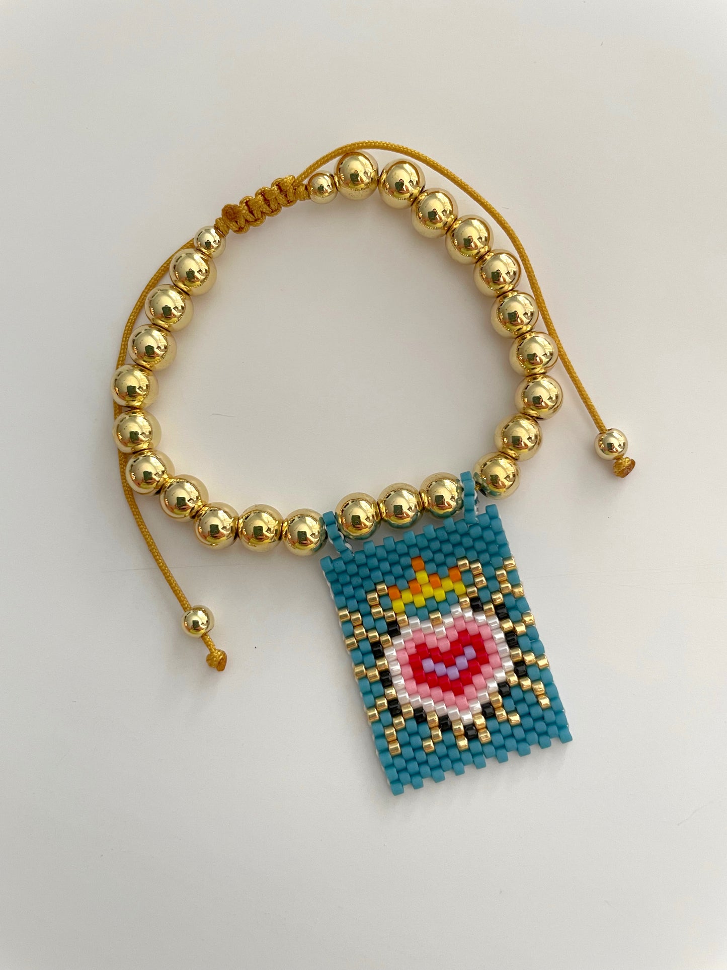 Designed beaded heart bracelet/necklace