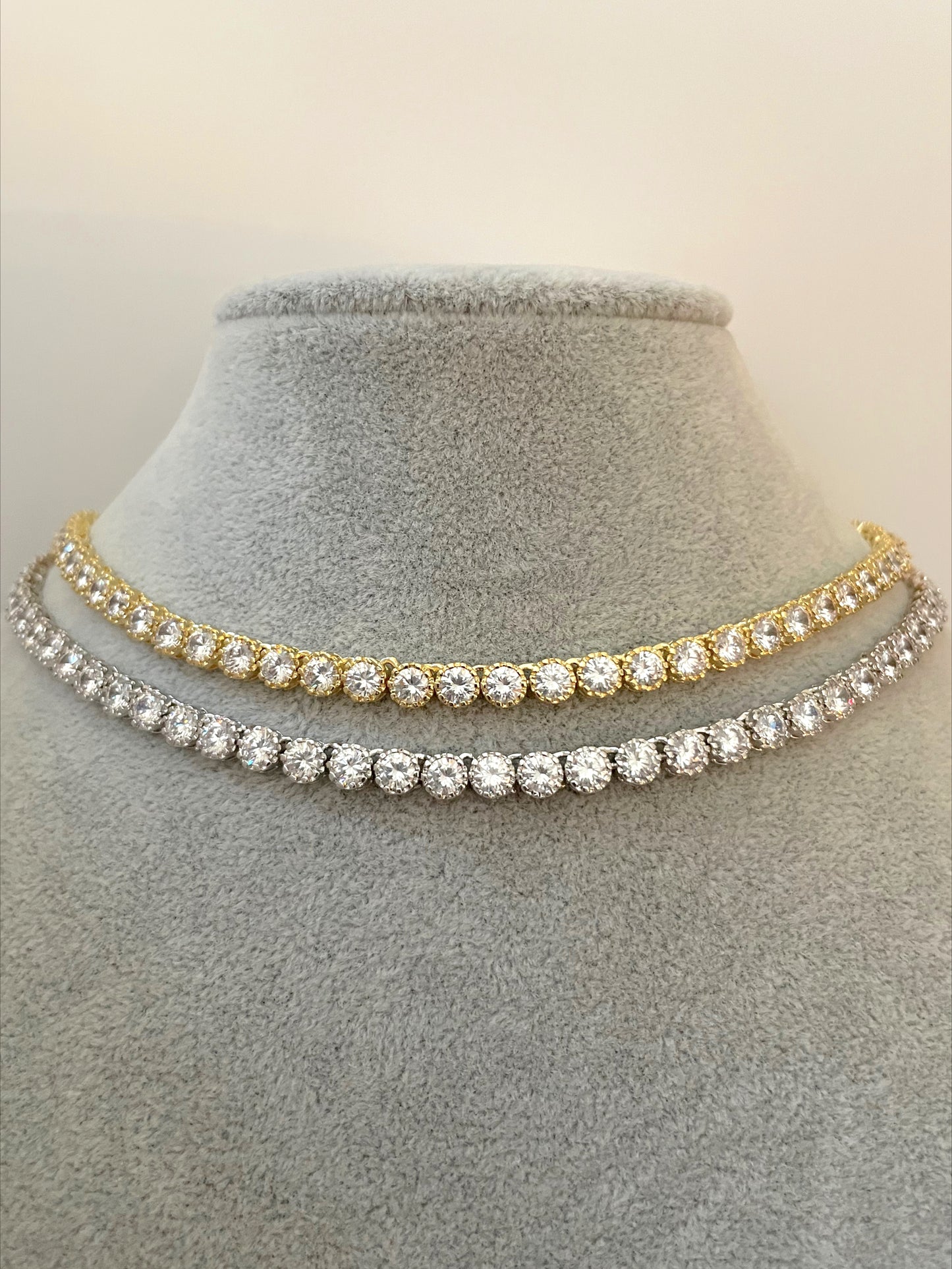 Collier tennis rond 5mm