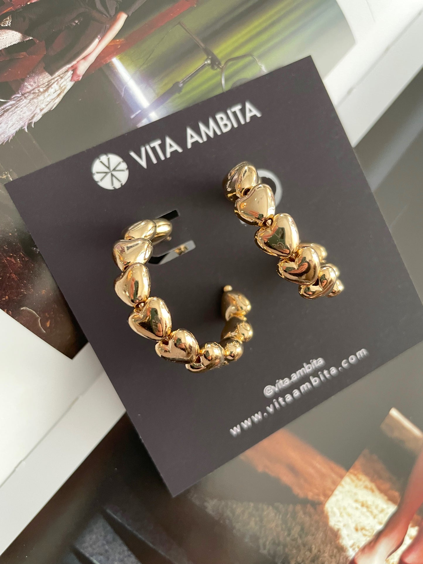 Boucles d'oreilles créoles coeurs