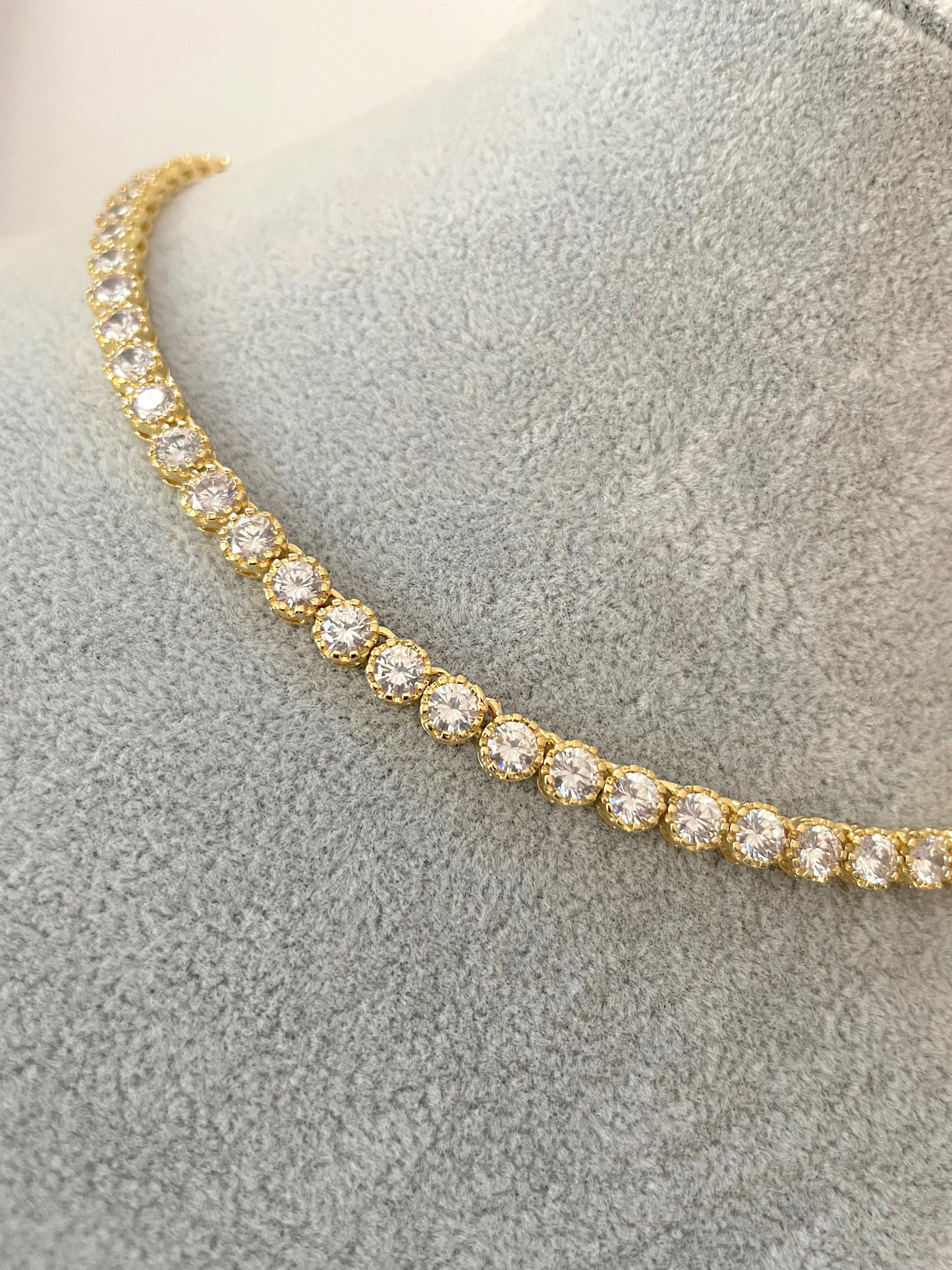 Collier tennis rond 5mm