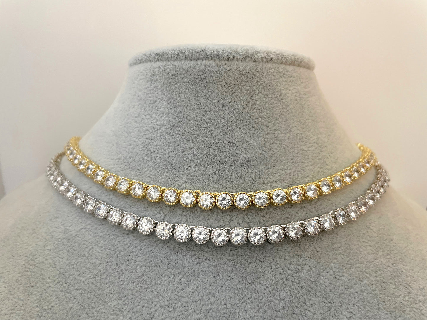 Collier tennis rond 5mm