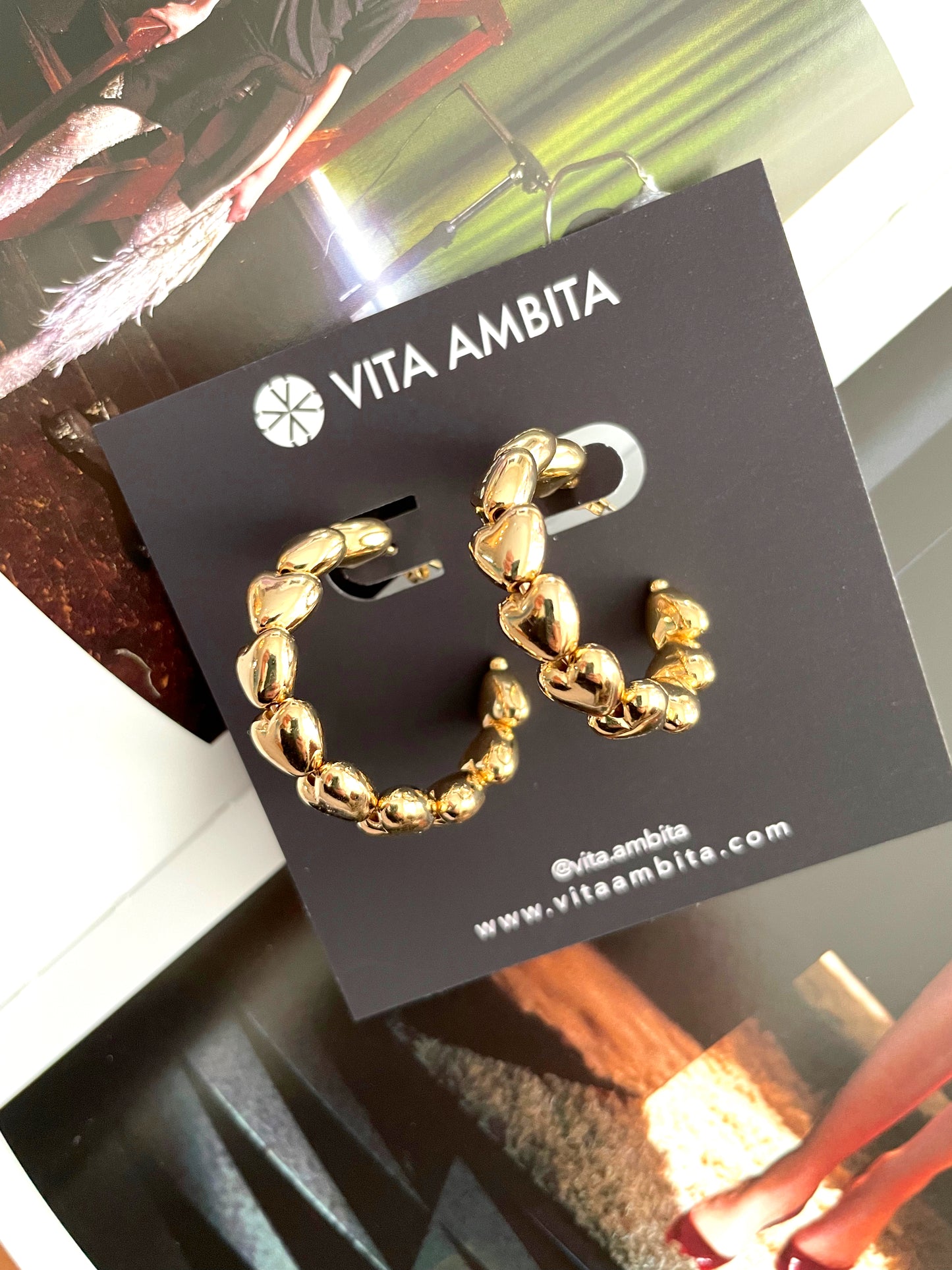 Boucles d'oreilles créoles coeurs