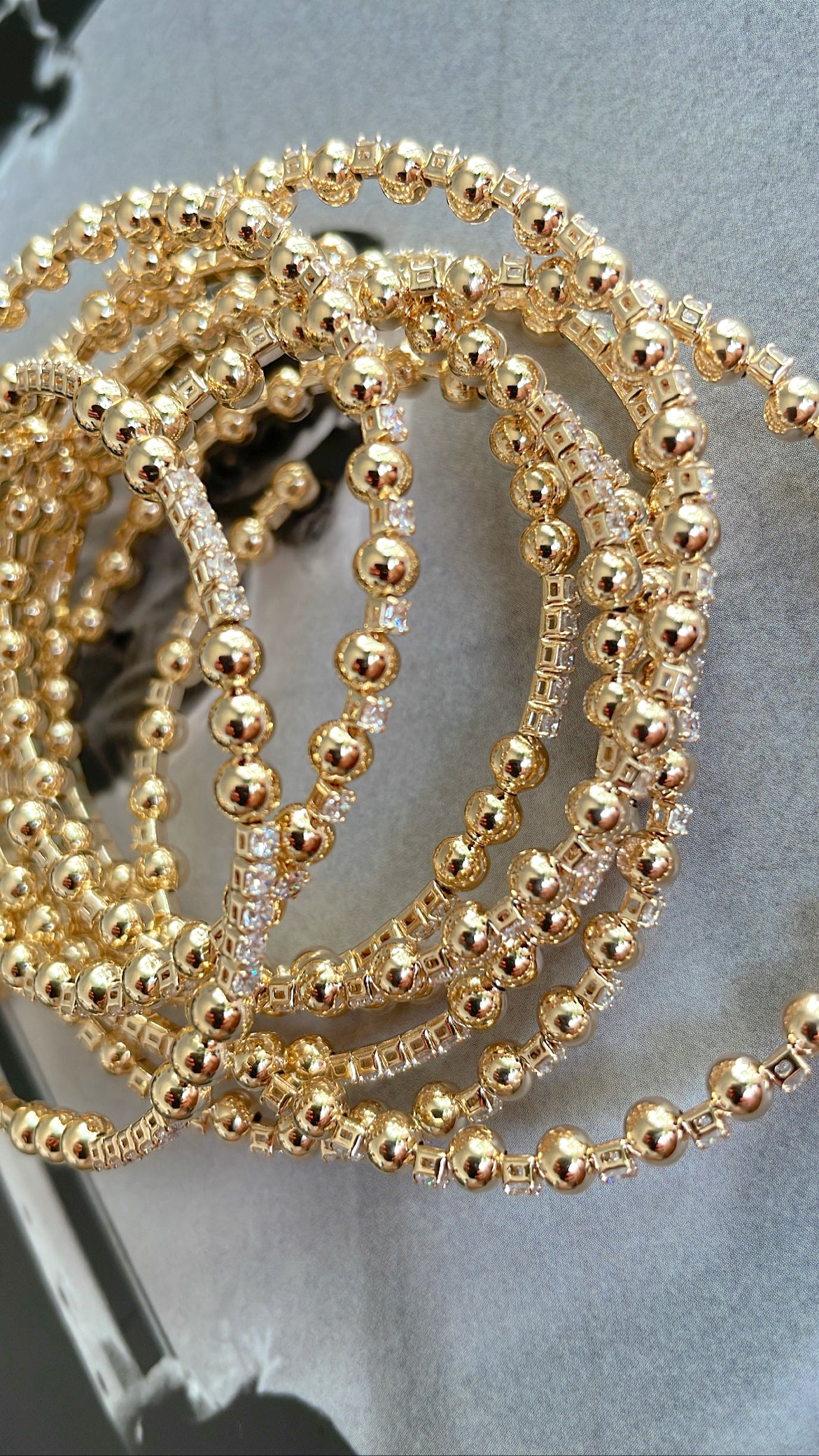 Bracelet zircon et perles