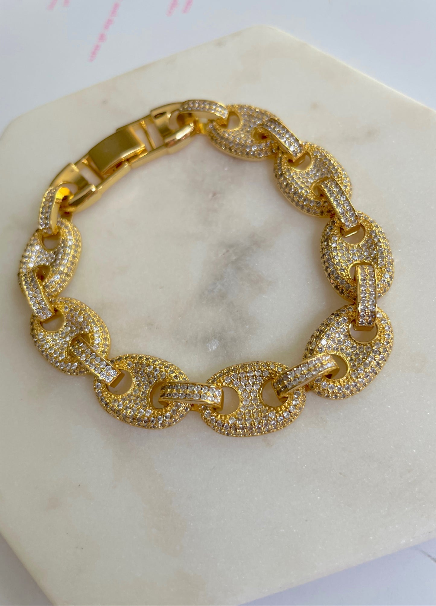 Pulsera de pavé de granos de café