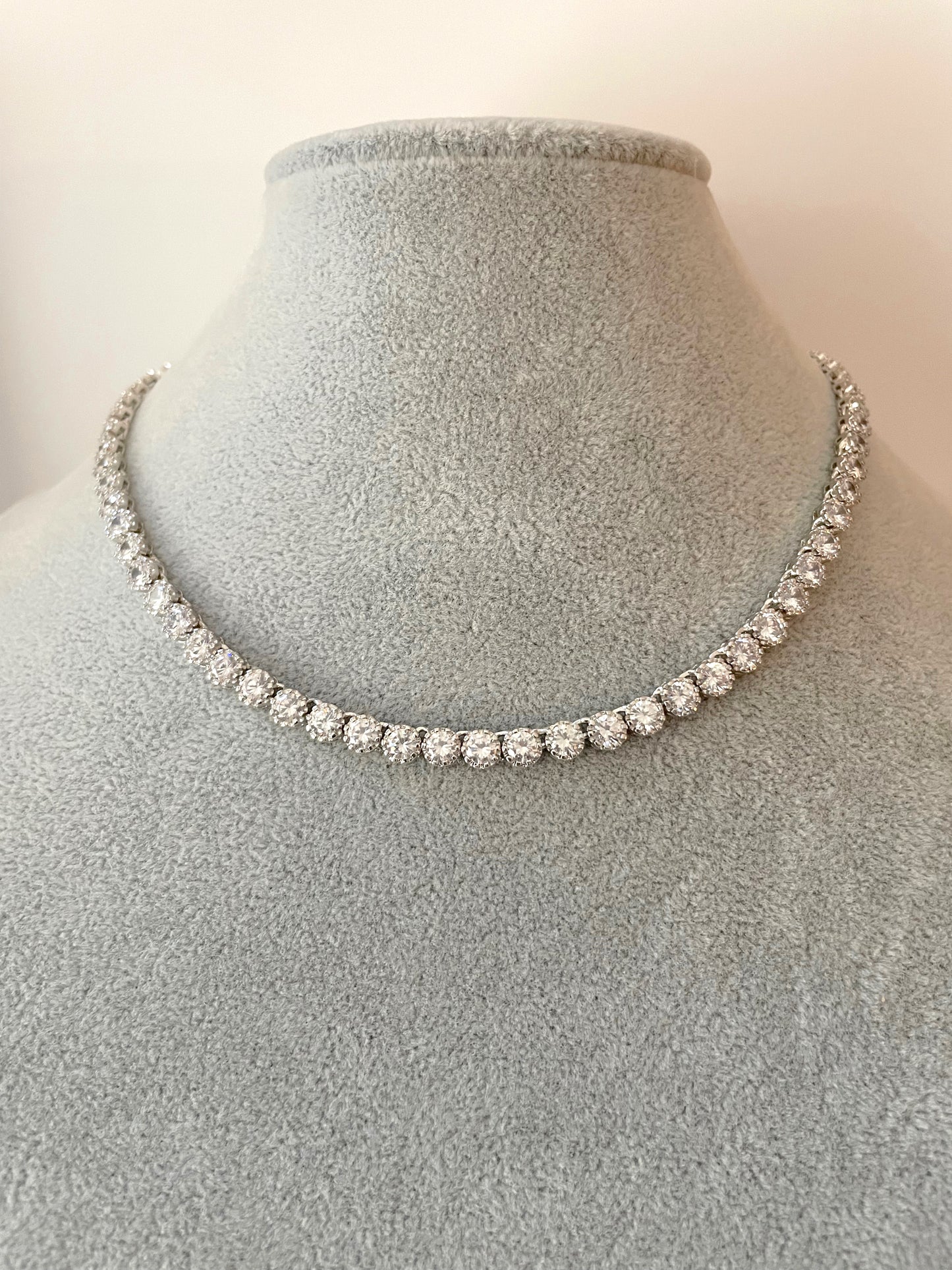 Collier tennis rond 5mm