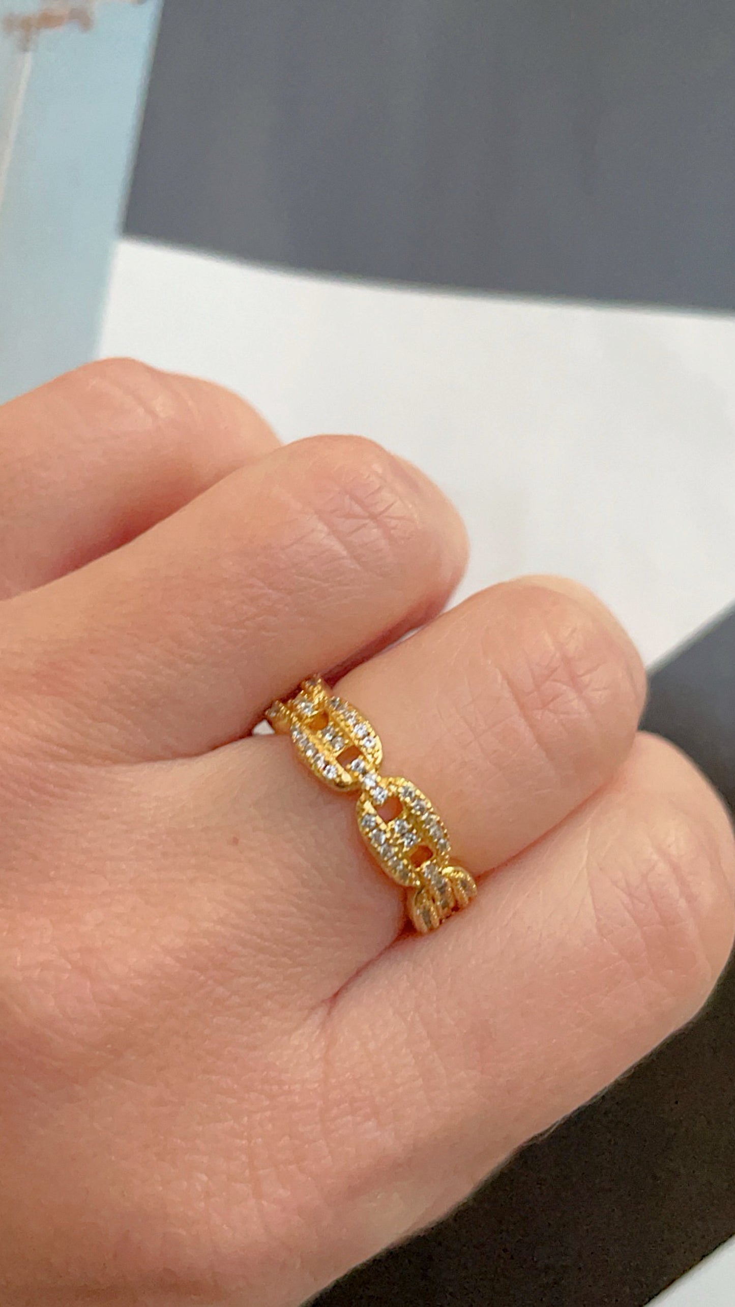 Bague grains de café pétillants