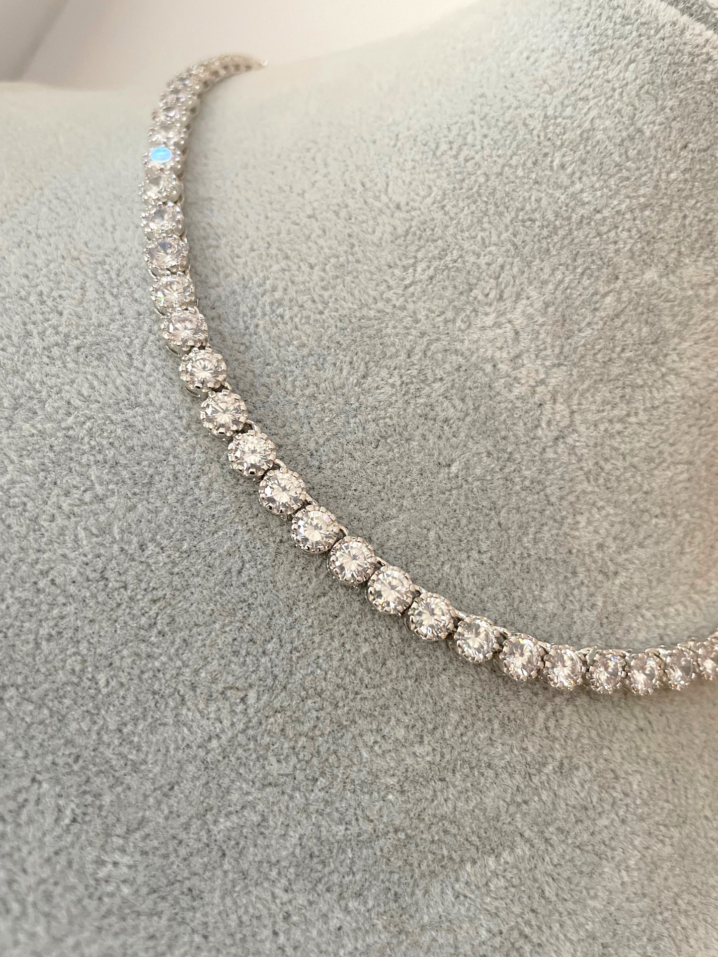 Collier tennis rond 5mm