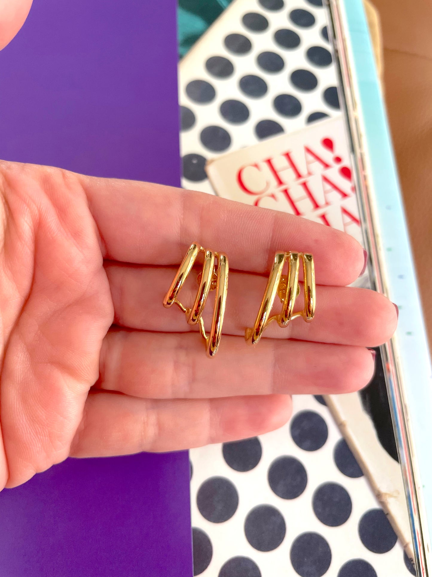 Aretes de triple capa