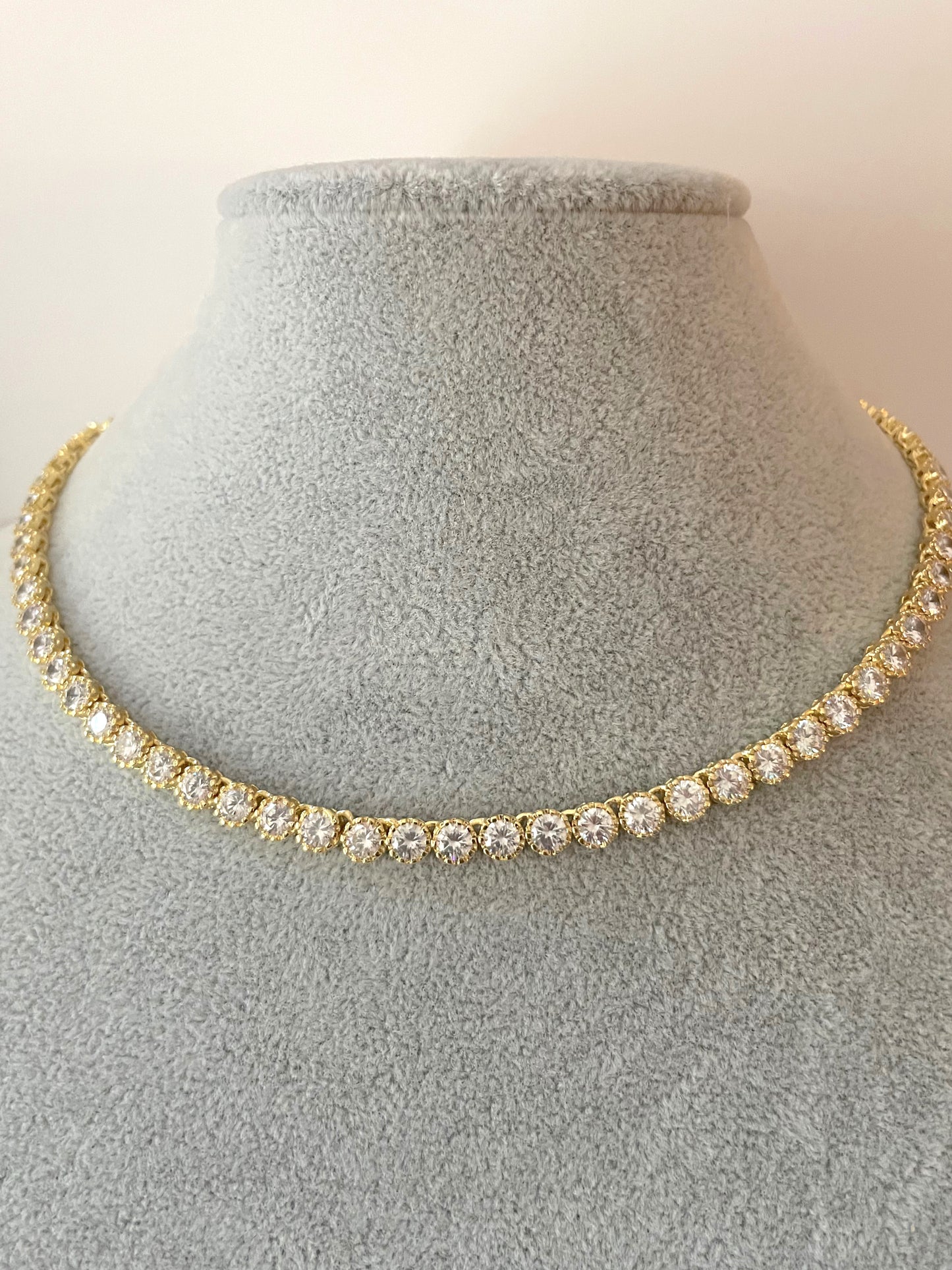 Collier tennis rond 5mm