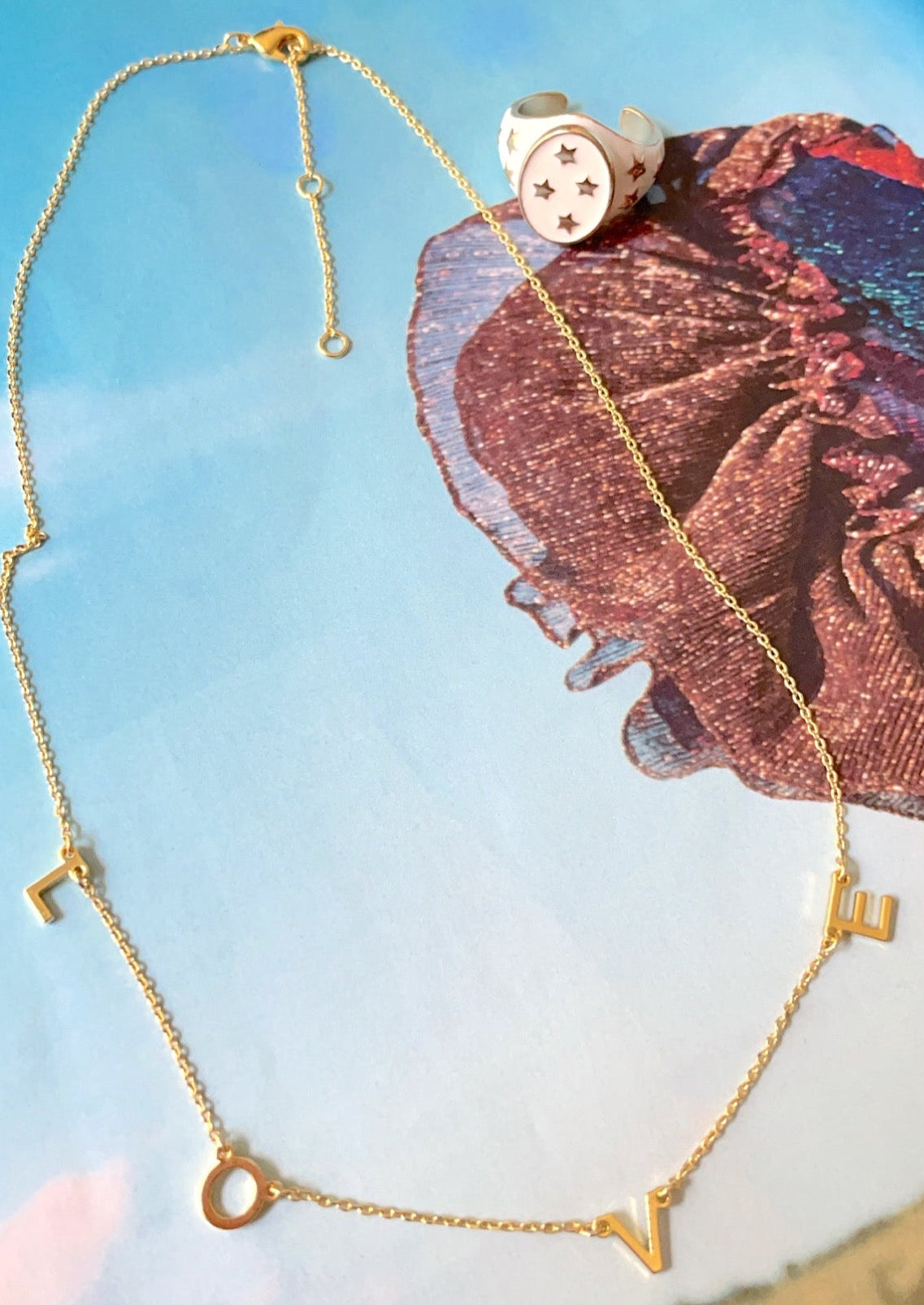 Collier plaqué or LOVE