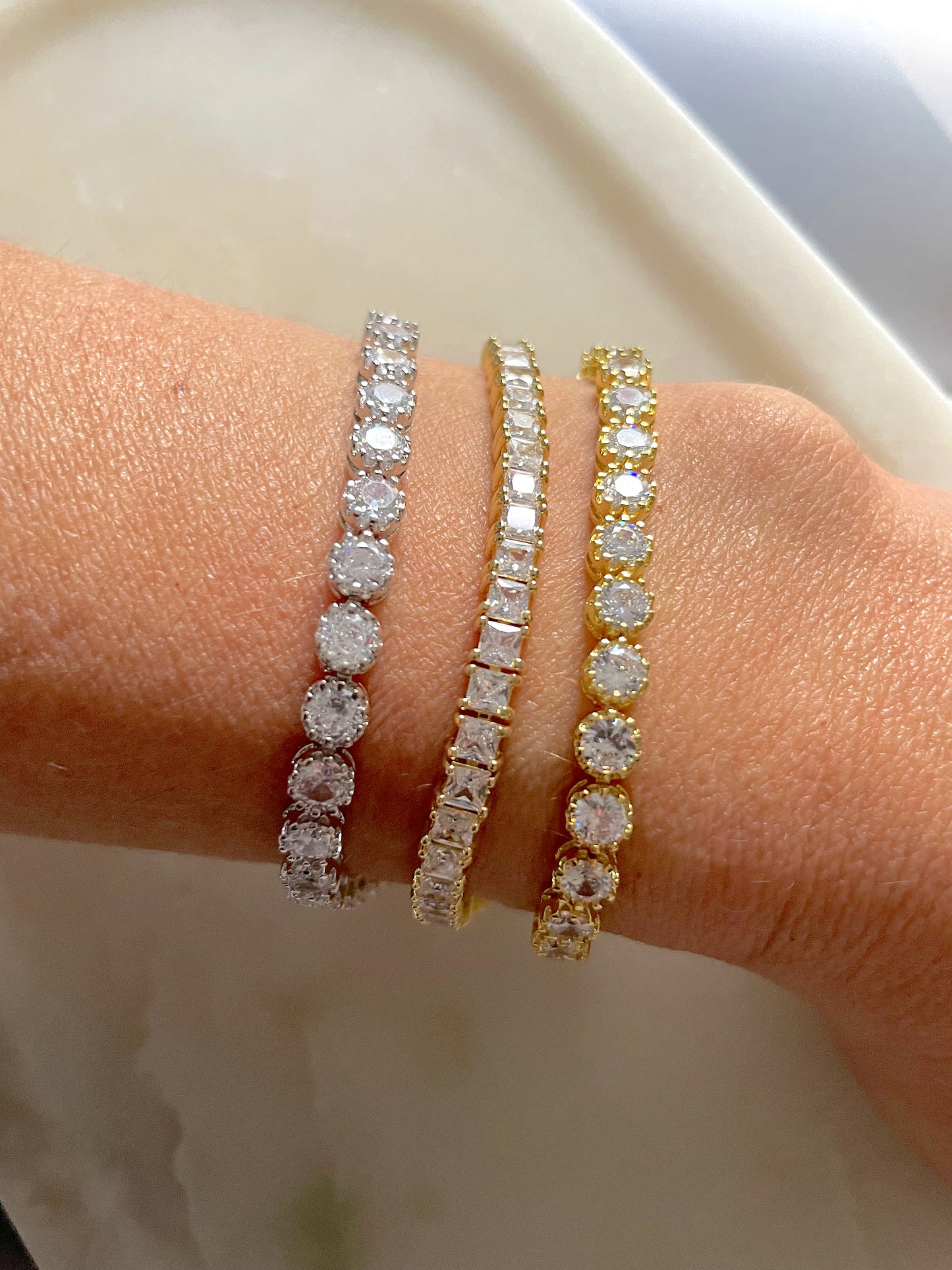 Bracelet tennis rond