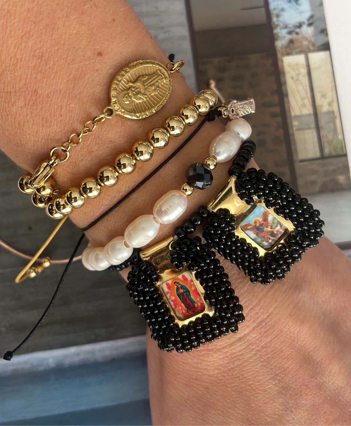 Pulsera Cora perlas naturales