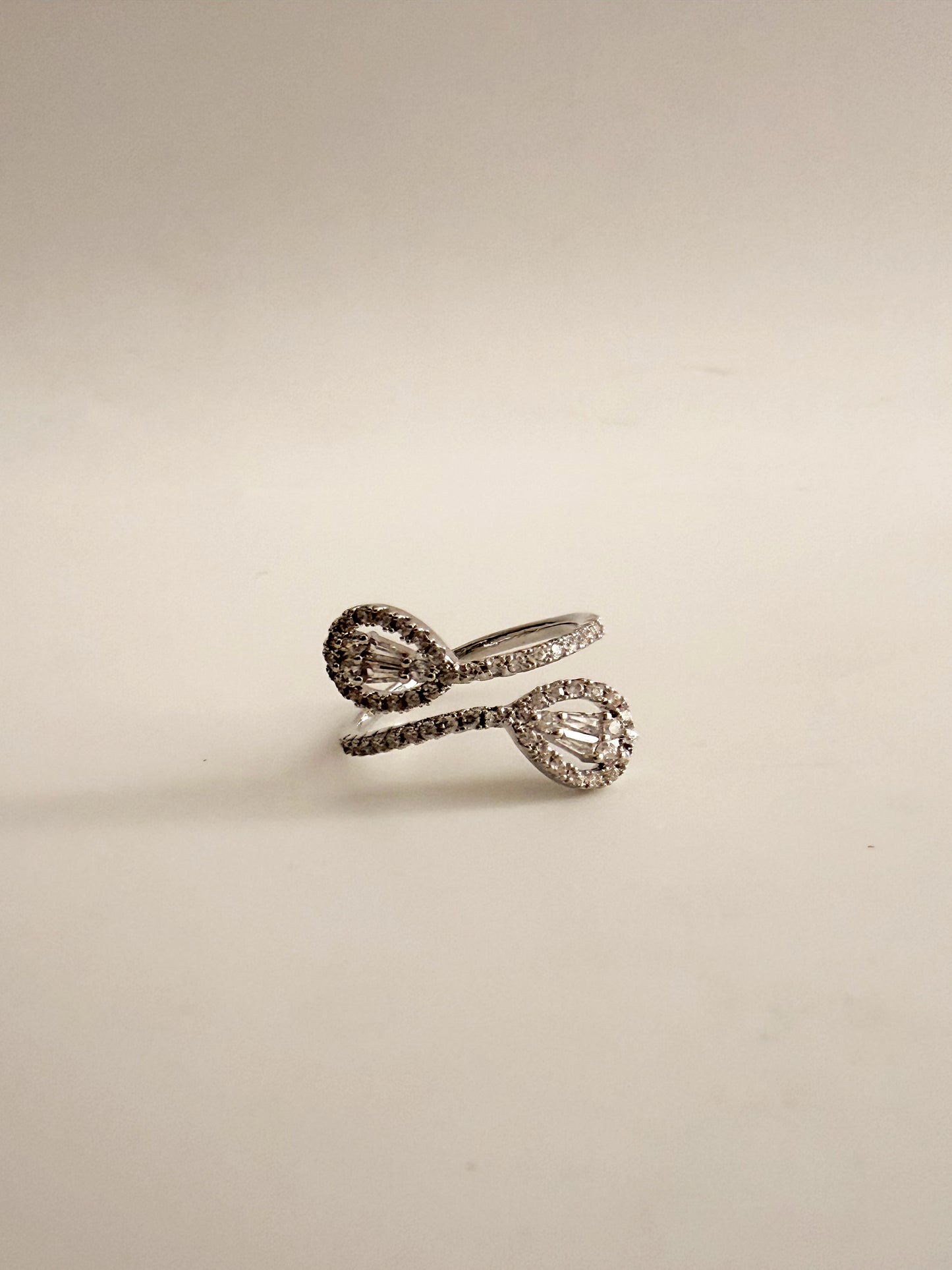 Crossed Drops Ring