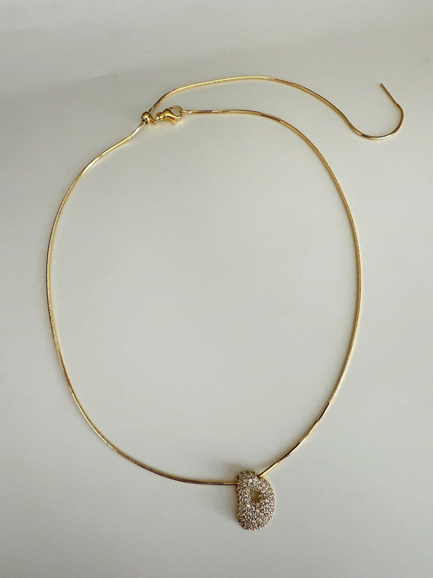 Sparkling chunky letter necklace