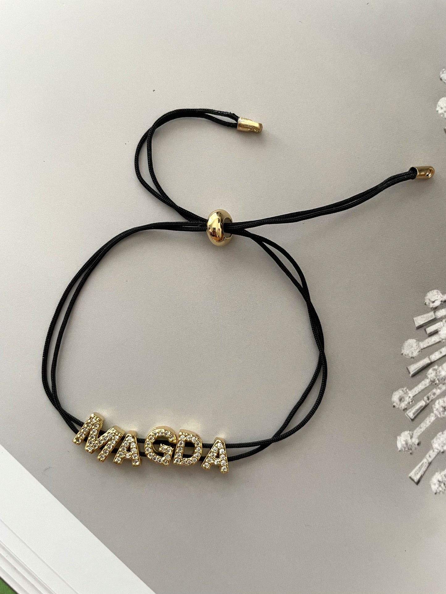 Custom cord bracelet