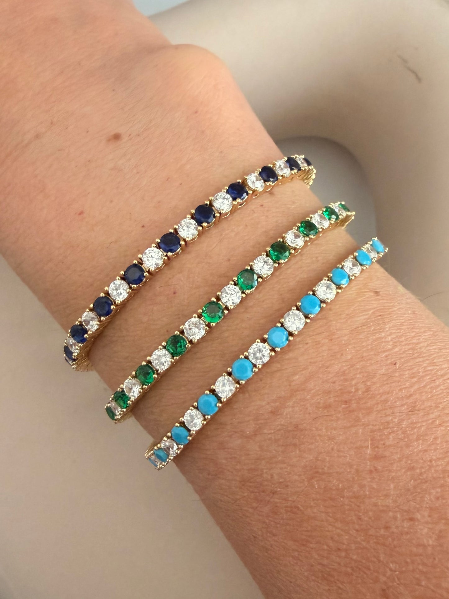 Two-Tone Tennis Bracelet