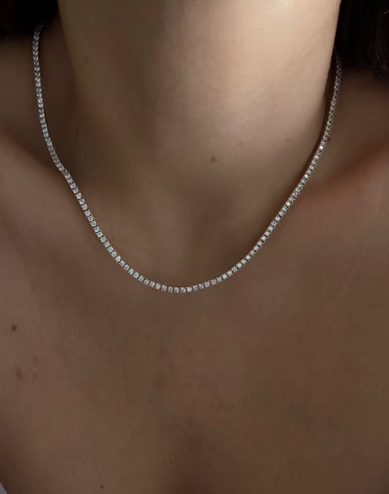 2 mm Tennis Necklace