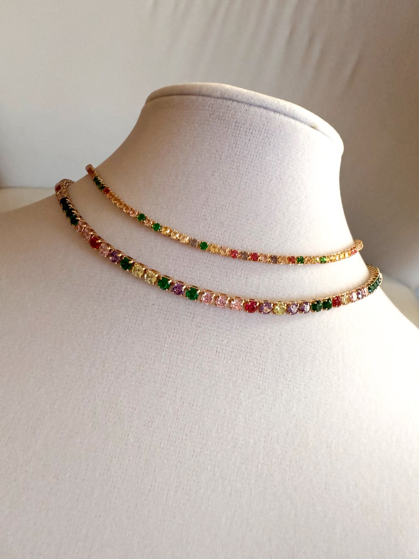 Collar tenis multicolor