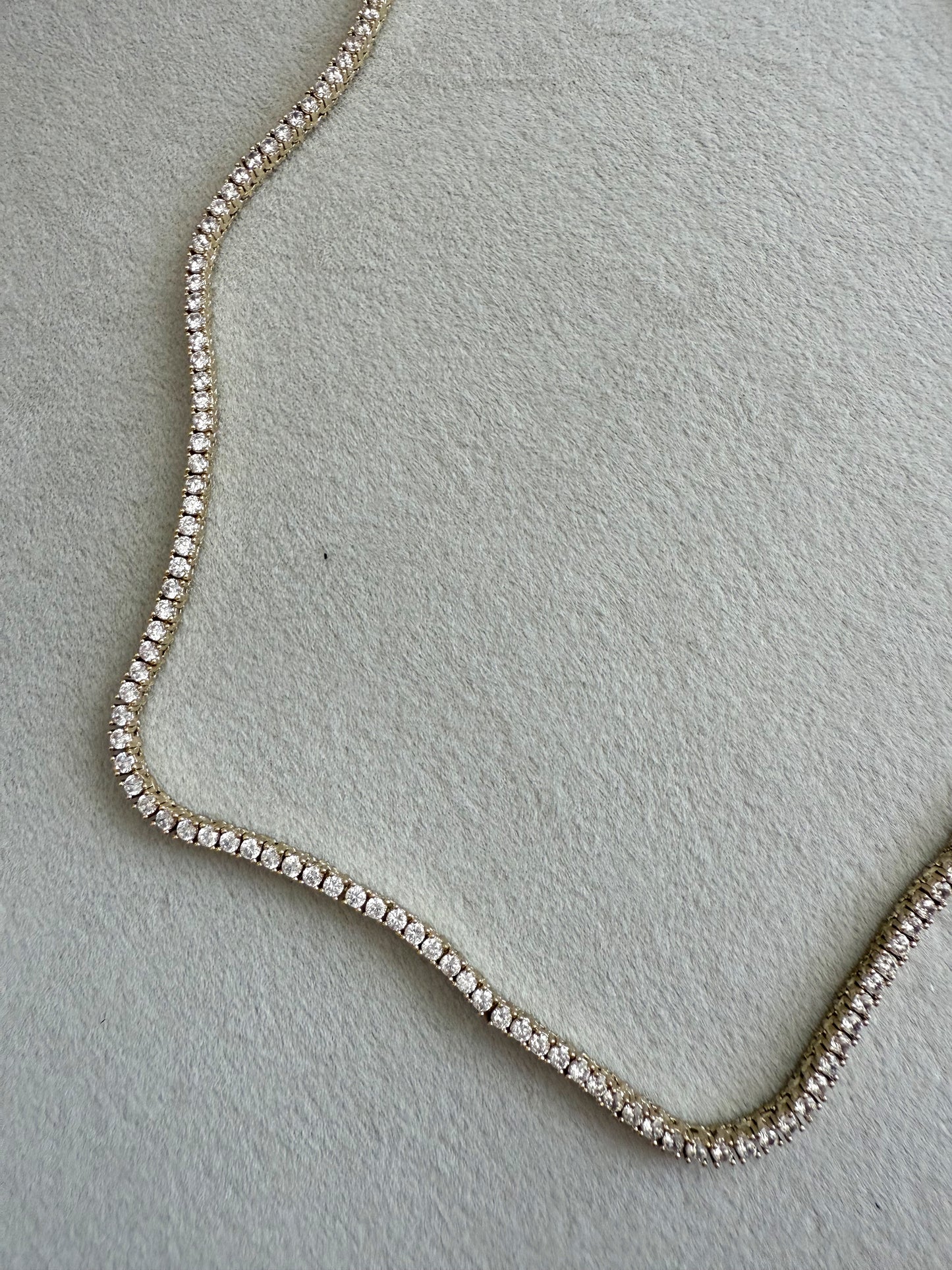 2 mm Tennis Necklace