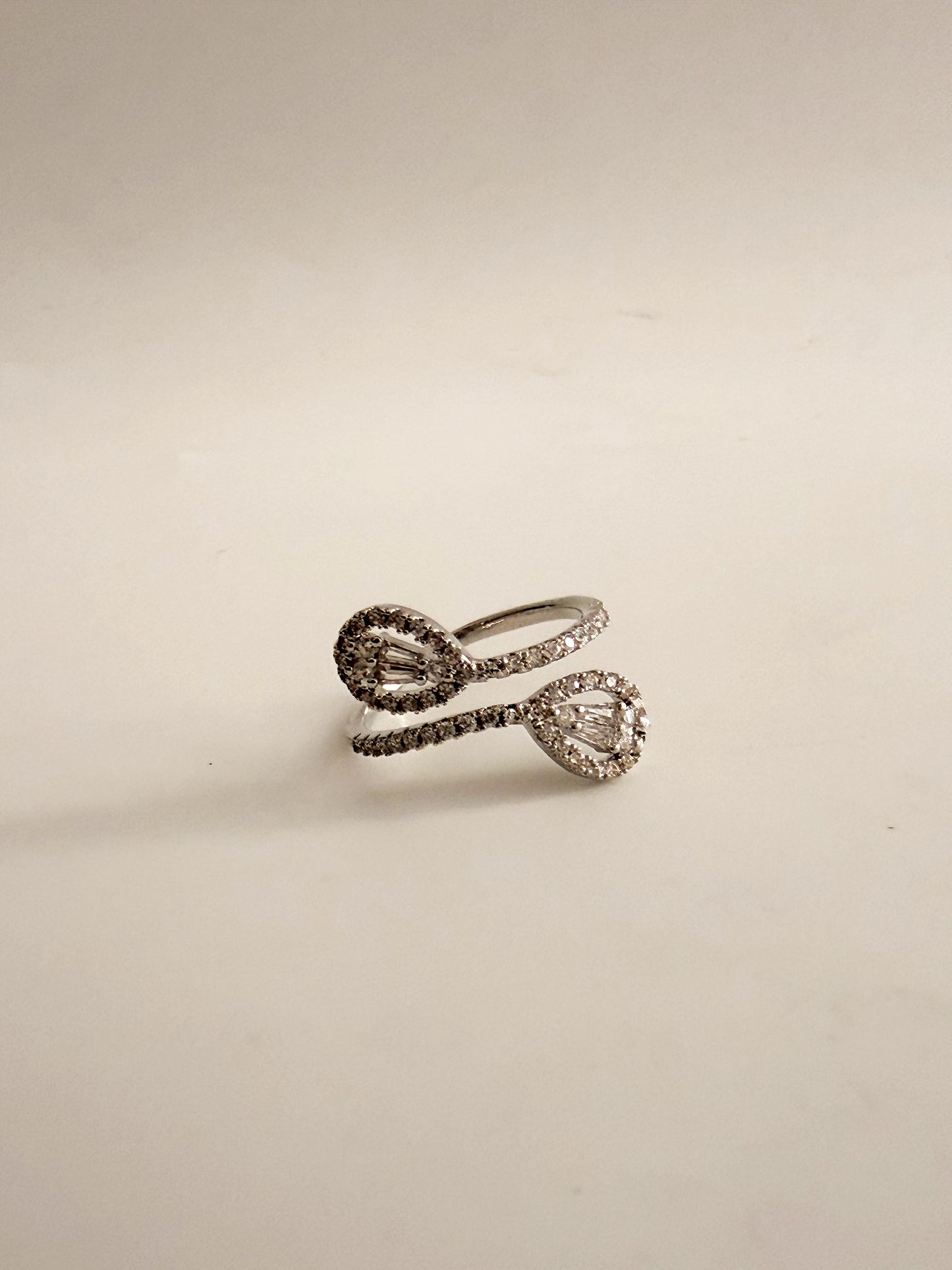 Crossed Drops Ring