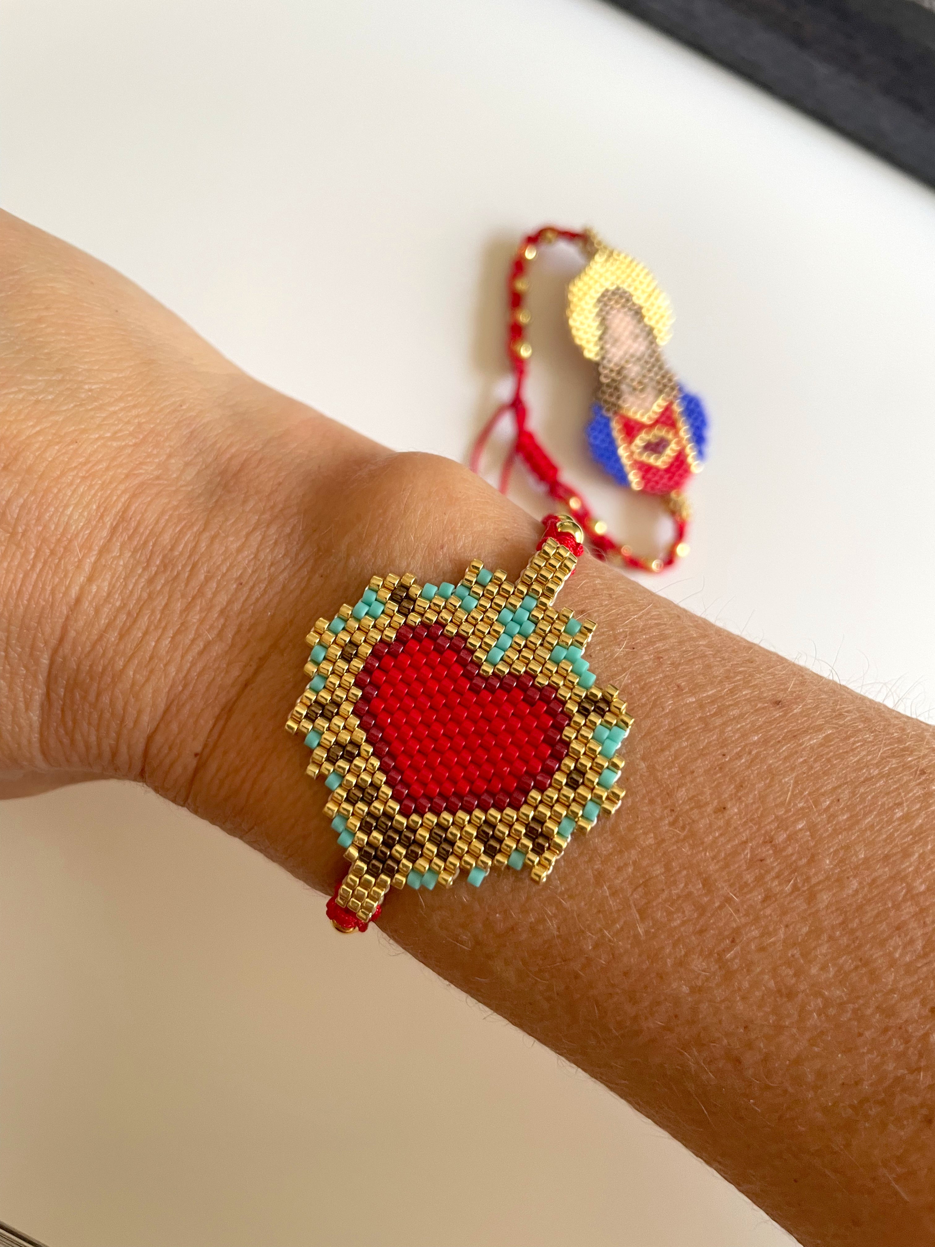 Miyuki design sacred bracelet Sacred heart