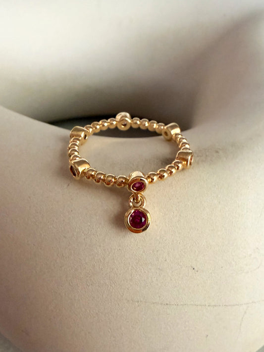 Dangle Ruby Ring
