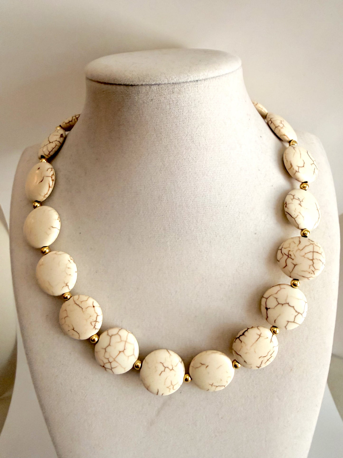 Marble Vein Statement Necklace