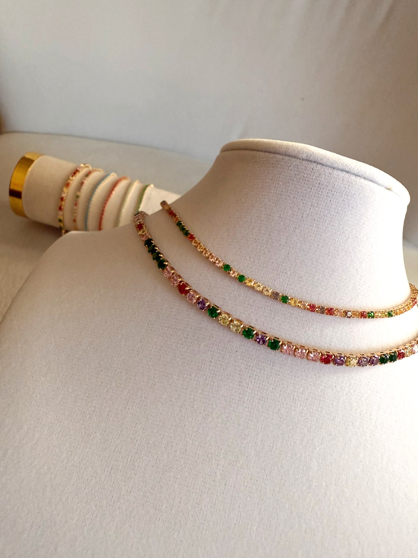 Collar tenis multicolor