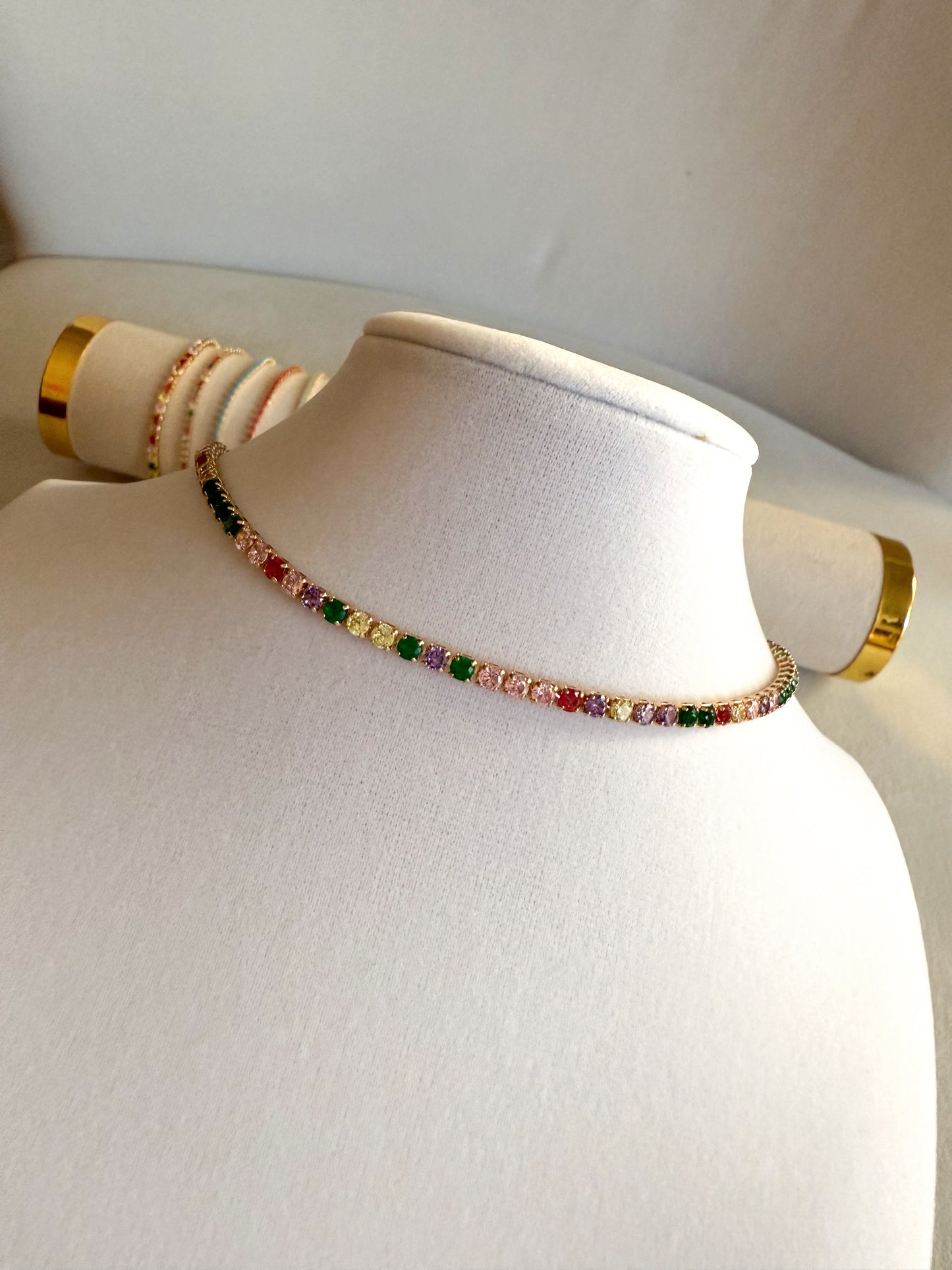 Collar tenis multicolor