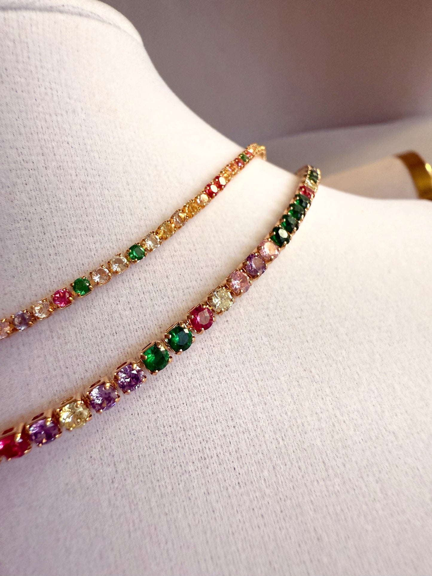 Collar tenis multicolor