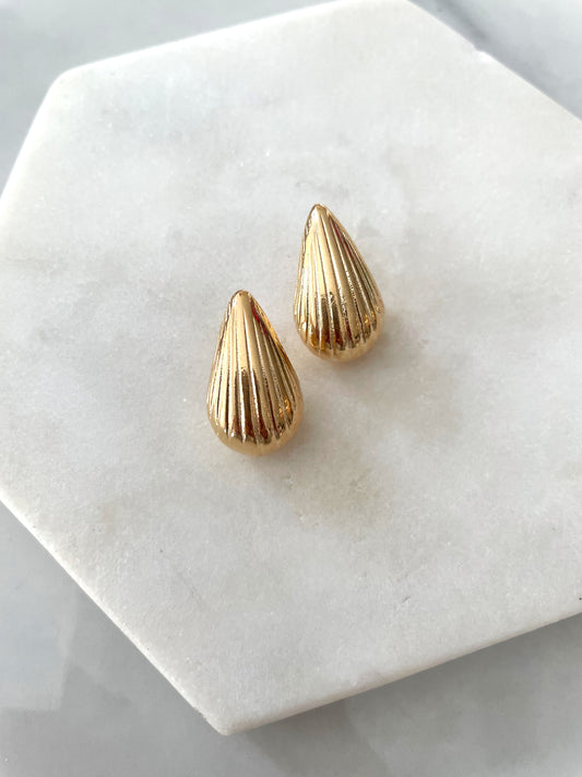 Textured Water Drop Earrings