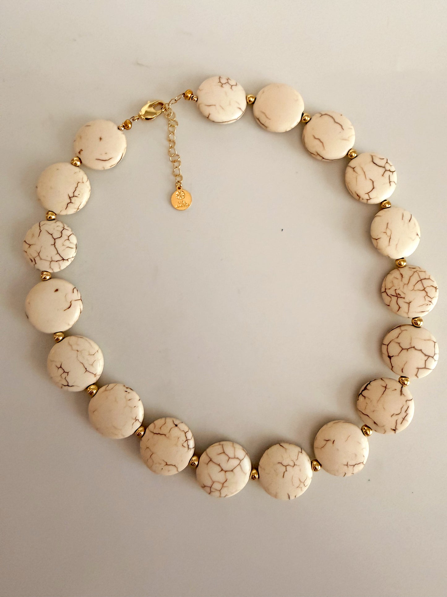 Marble Vein Statement Necklace
