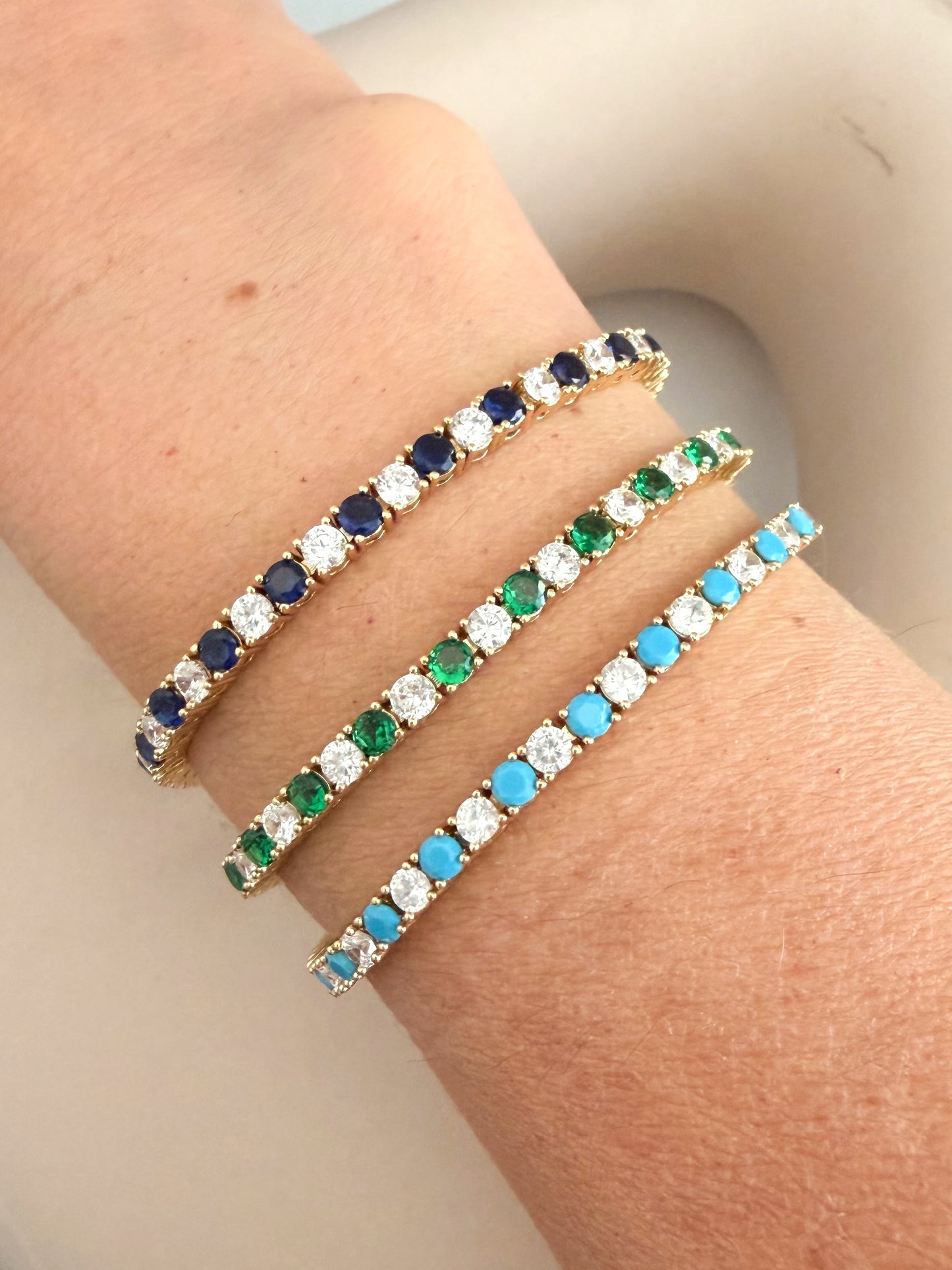 Two-Tone Tennis Bracelet