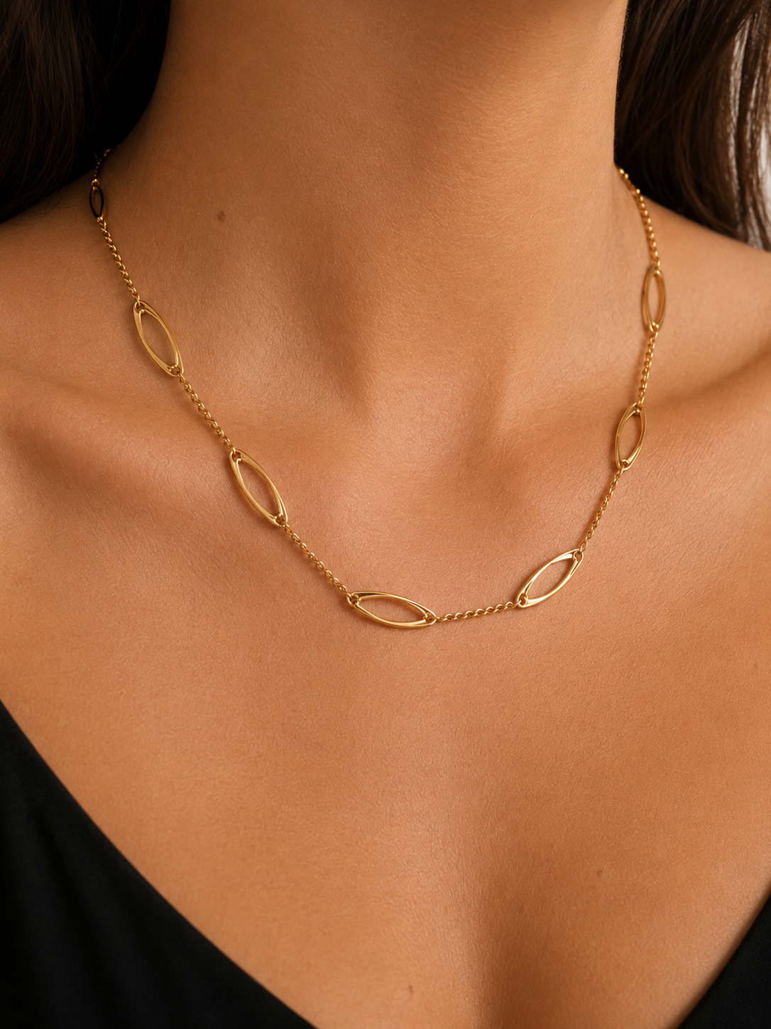 Open Oval Link Necklace