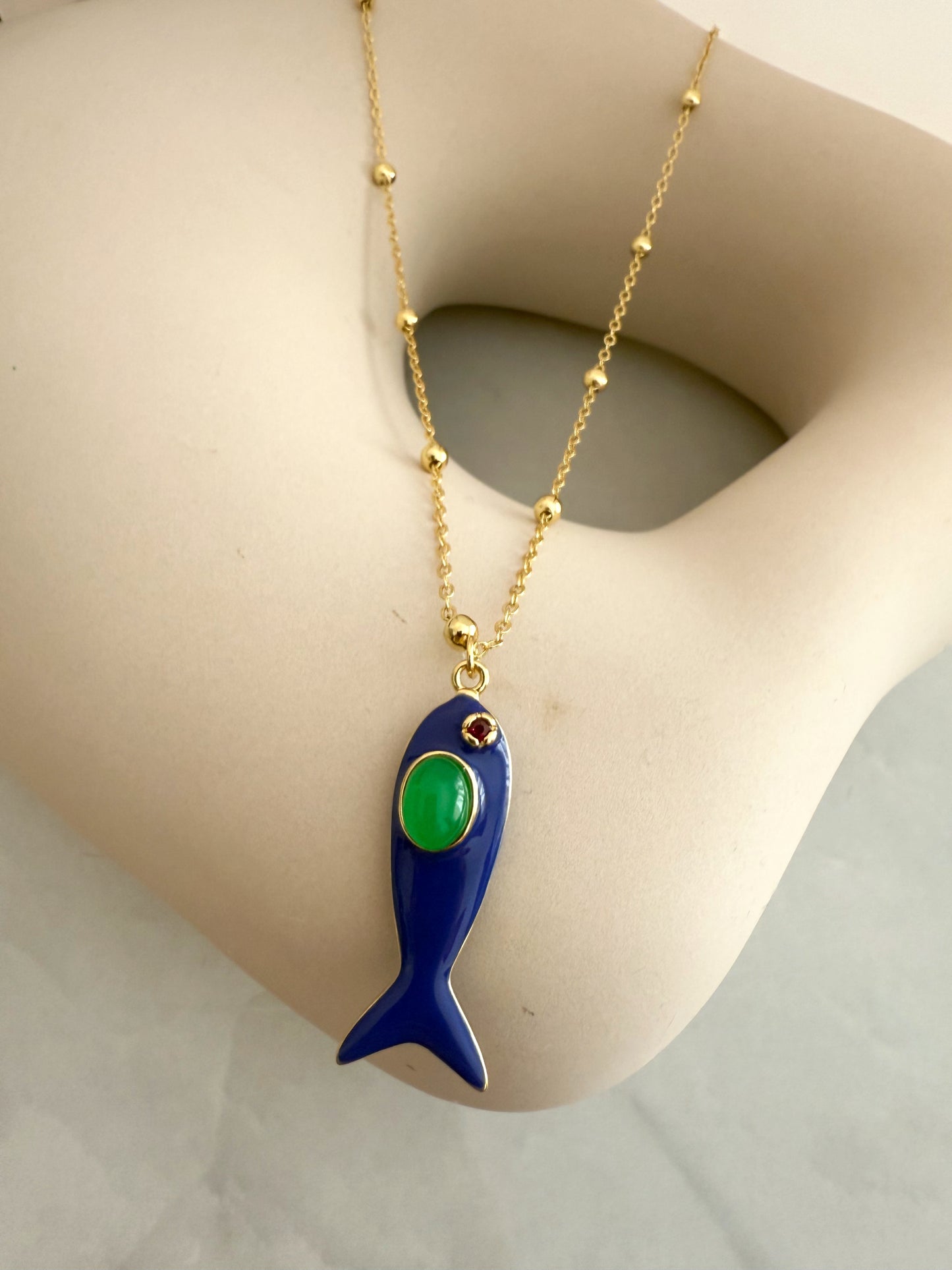 Enamel Fish Necklace